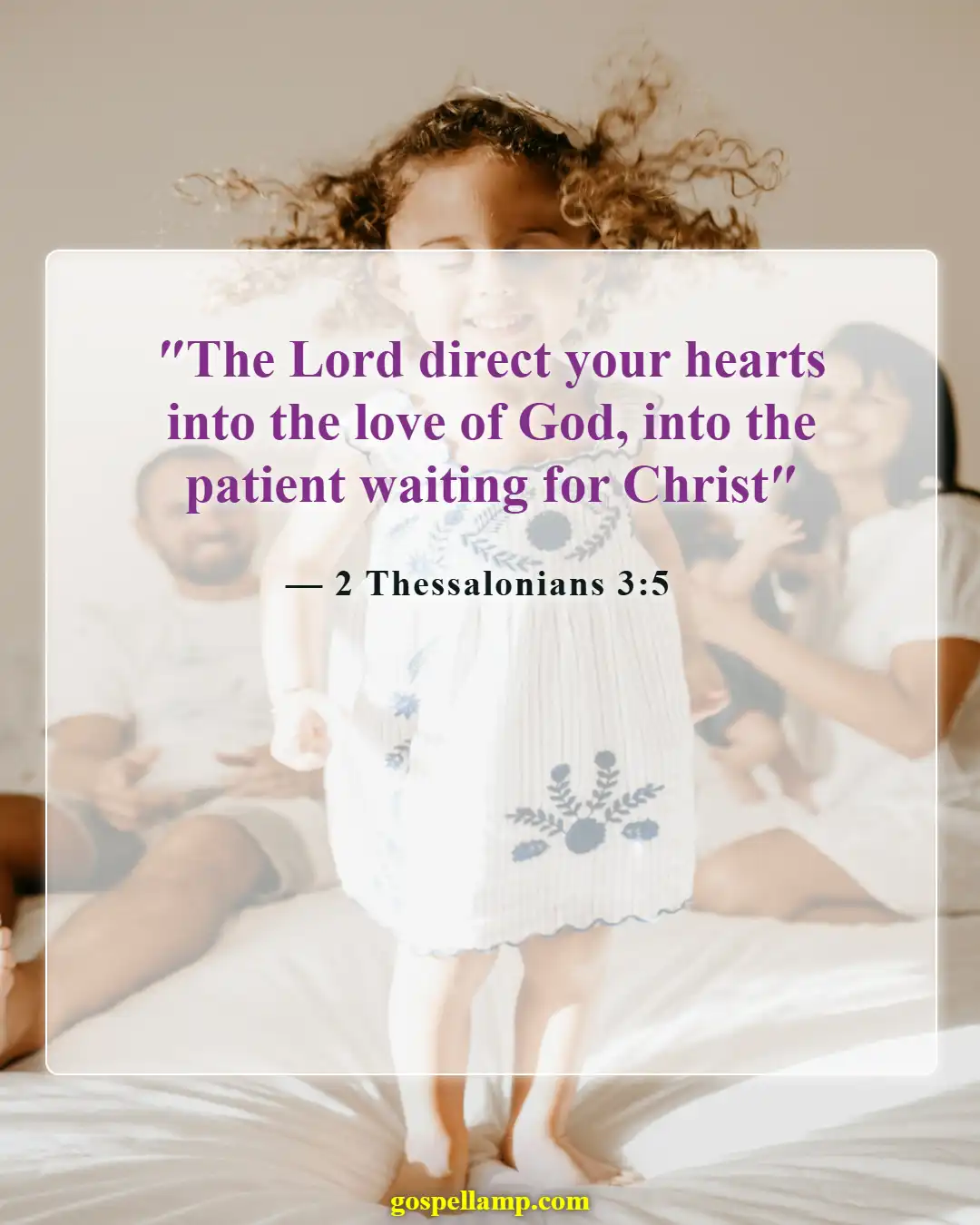 2 Thessalonians 3:5 :- Guided by love, waiting for Christ's return