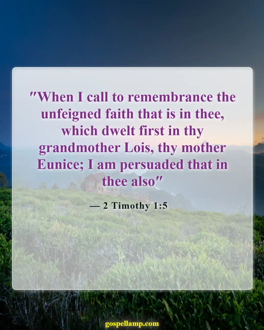 Bible Verses About Sons Are A Blessing From The Lord (2 Timothy 1:5)