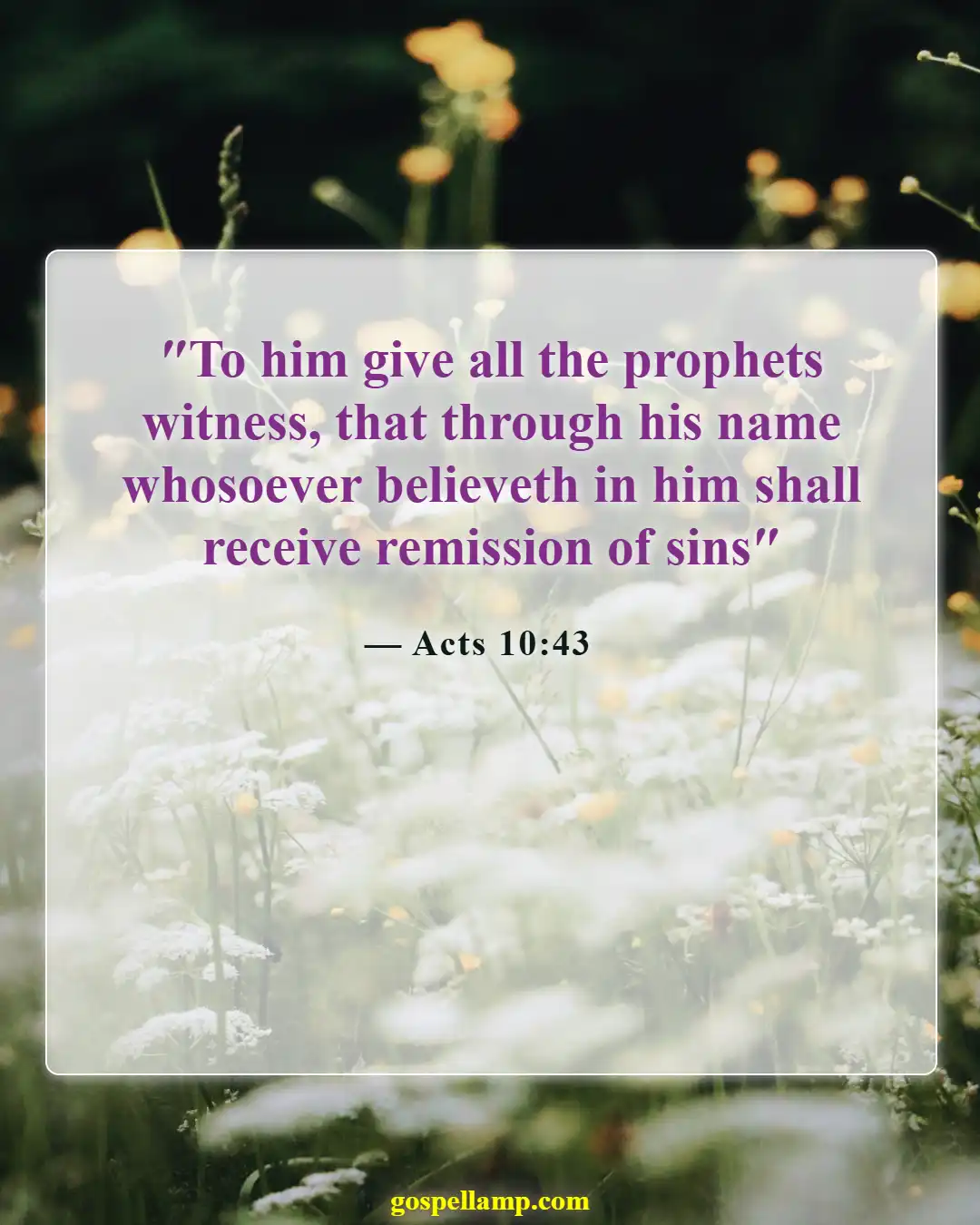 Acts 10:43 :- Forgiveness through faith in Jesus Christ