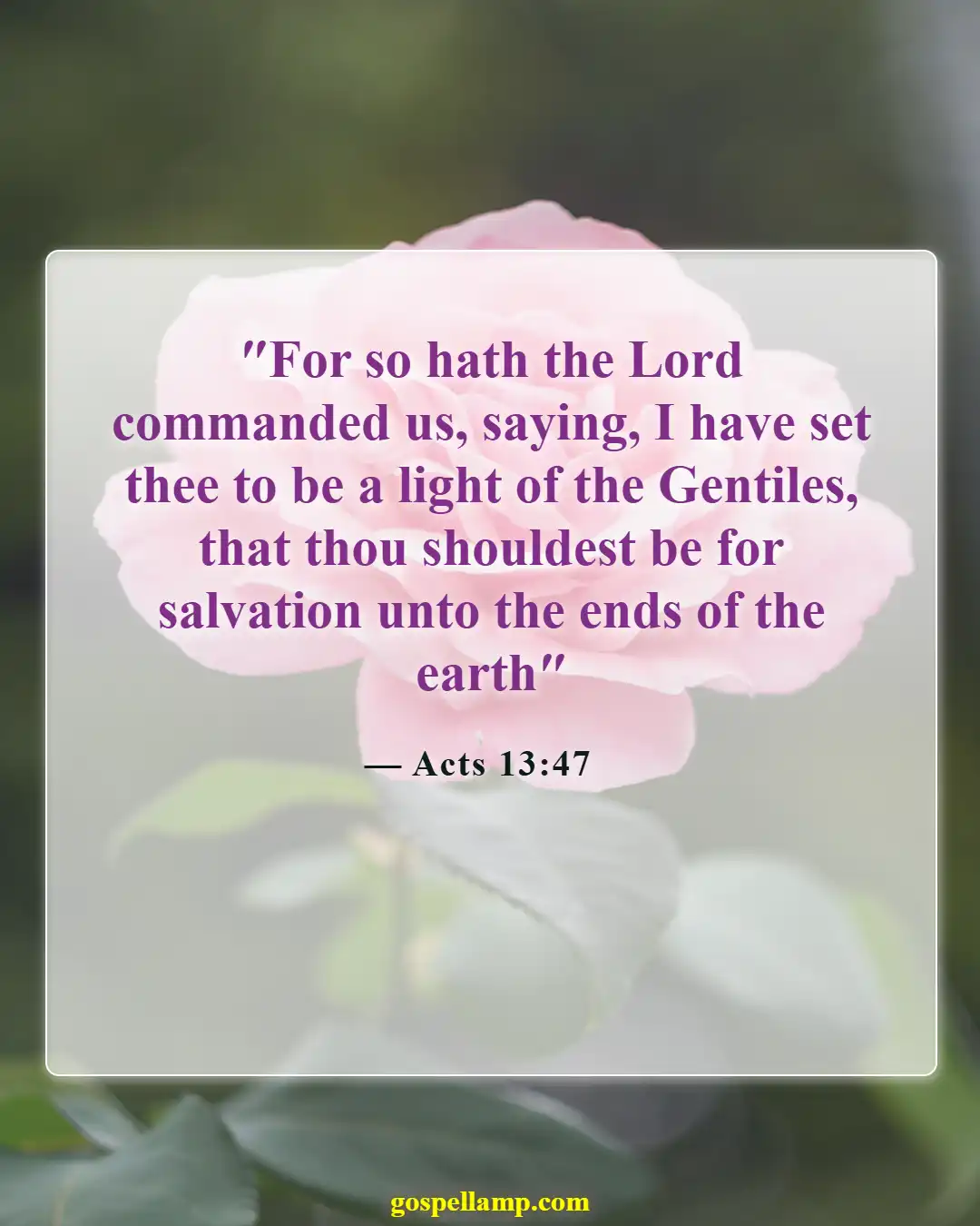 Bible Verses About Missions And Evangelism (Acts 13:47)