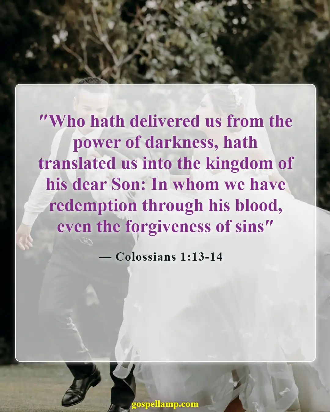 Colossians 1:13-14 :- Delivered from darkness, redeemed through forgiveness