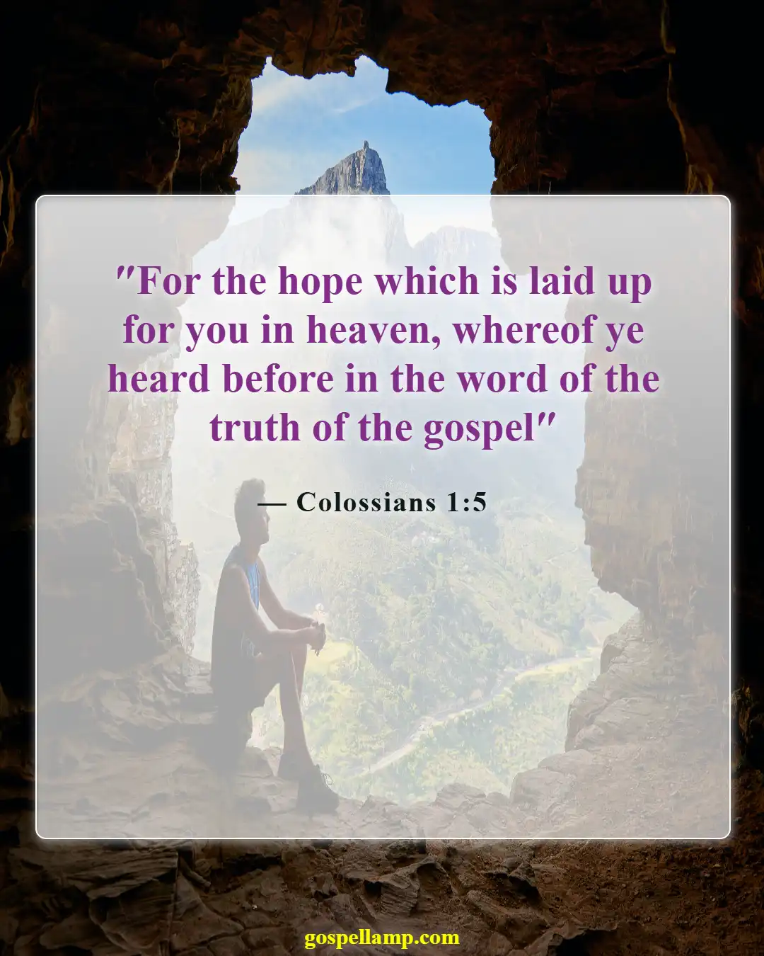 Colossians 1:5 :- Hope anchored in the promise of heaven