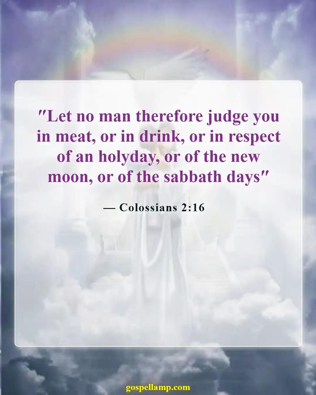 Bible Verses About Masterbation (Colossians 2:16)
