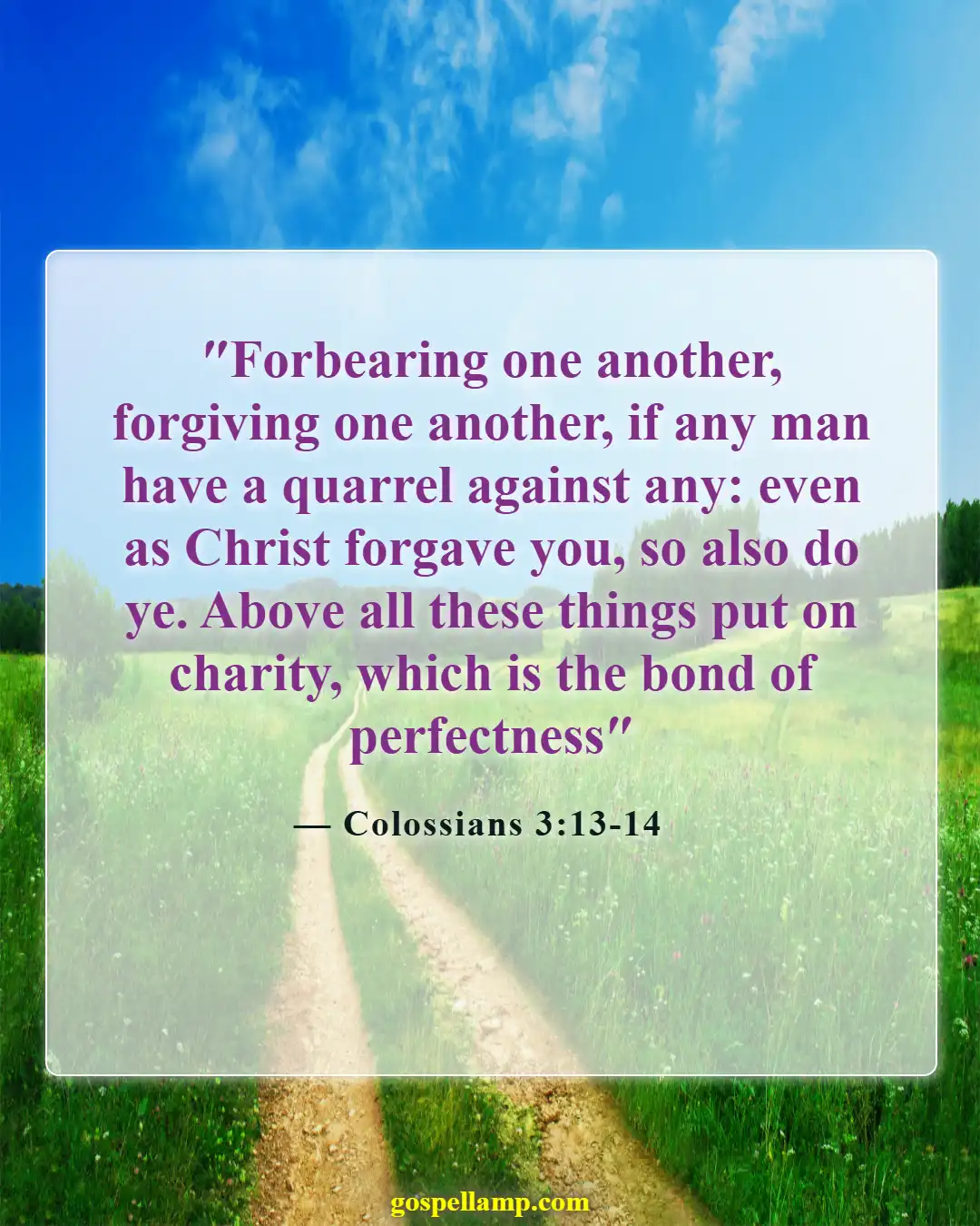 Bible Verses About Division (Colossians 3:13-14)