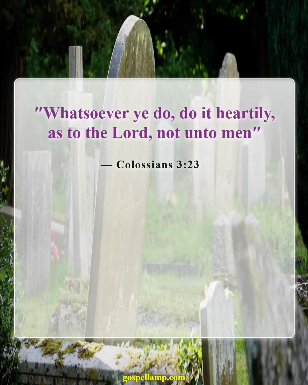 Bible Verses About Farming (Colossians 3:23)