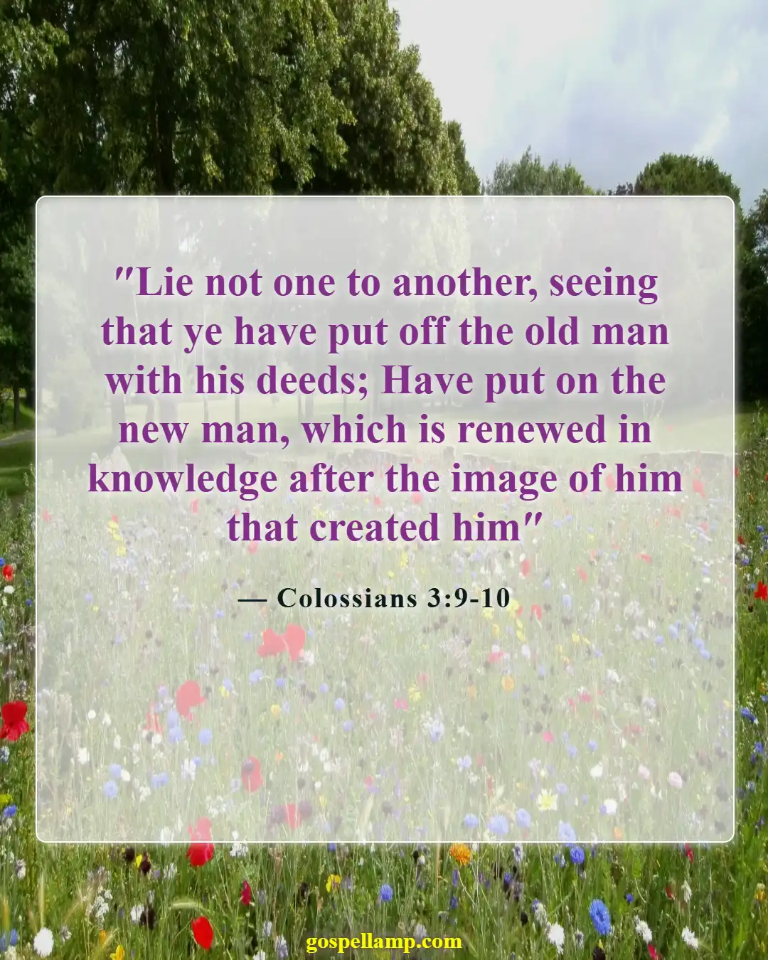 Bible Verses About Manipulation (Colossians 3:9-10)