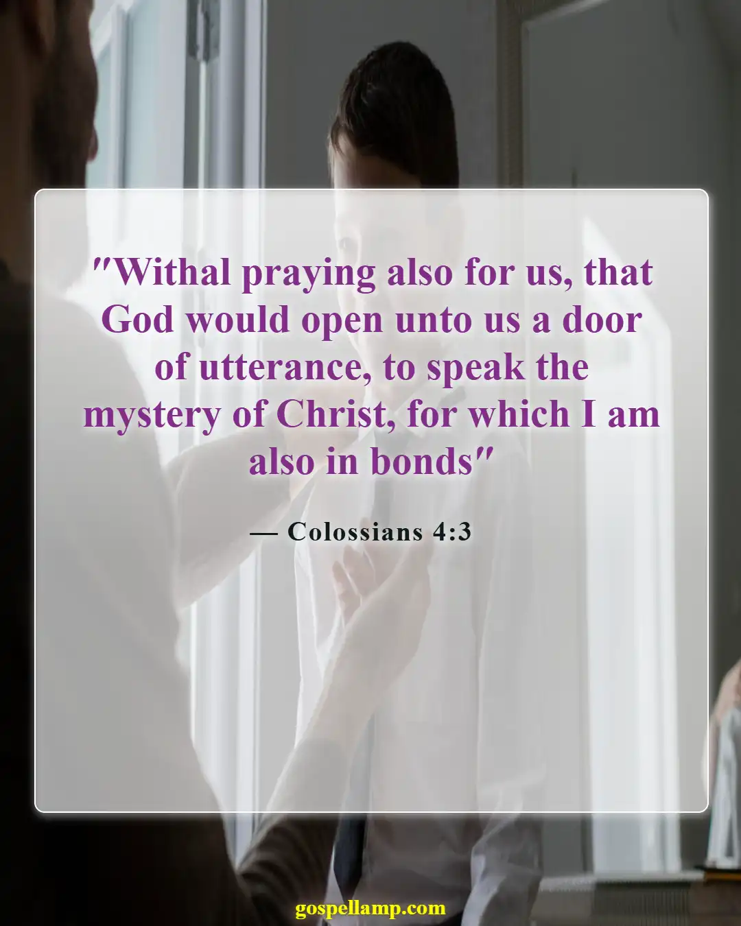 Bible Verses About Missions And Evangelism (Colossians 4:3)
