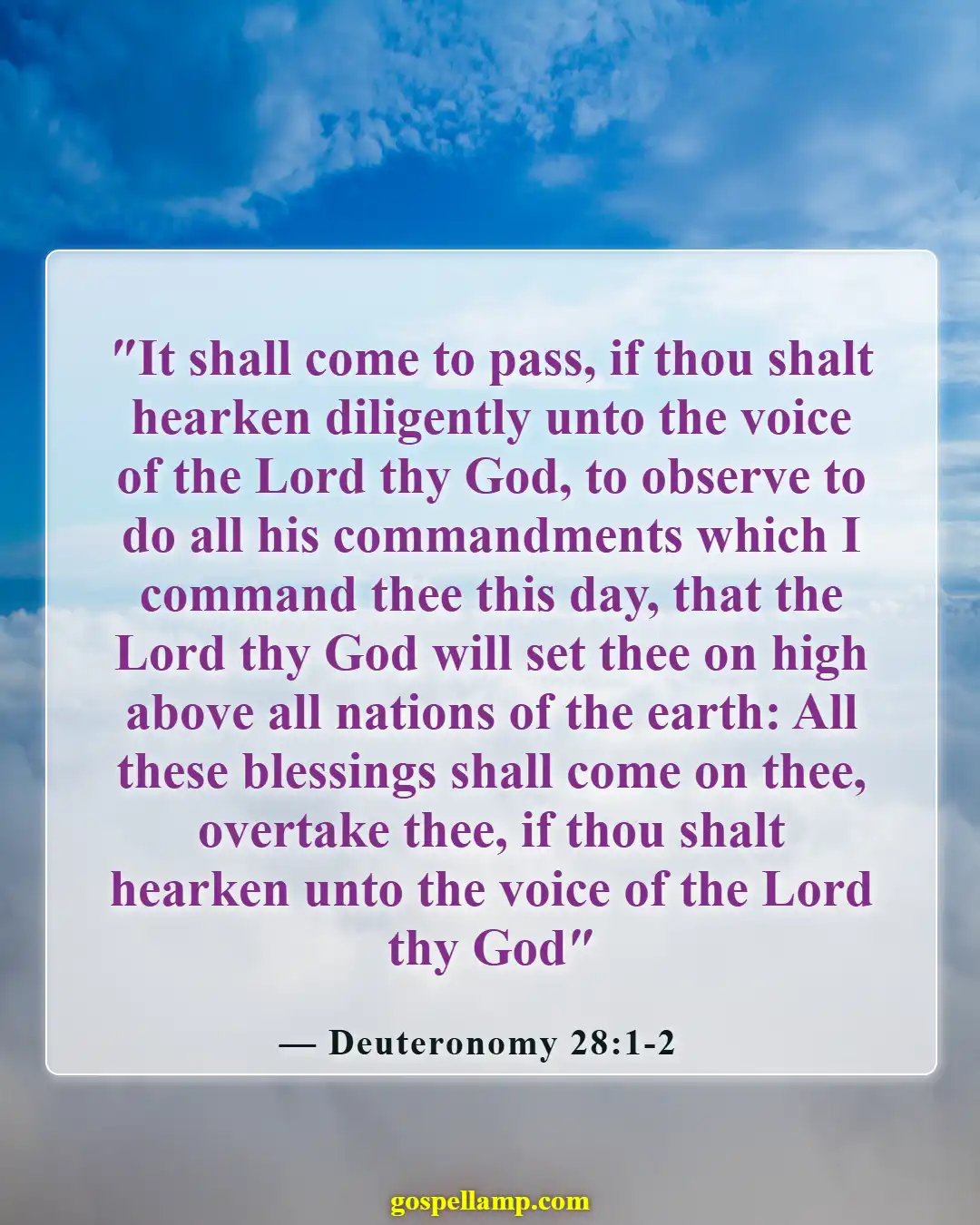 Bible Verses About God Protecting Us From Sickness (Deuteronomy 28:1-2)