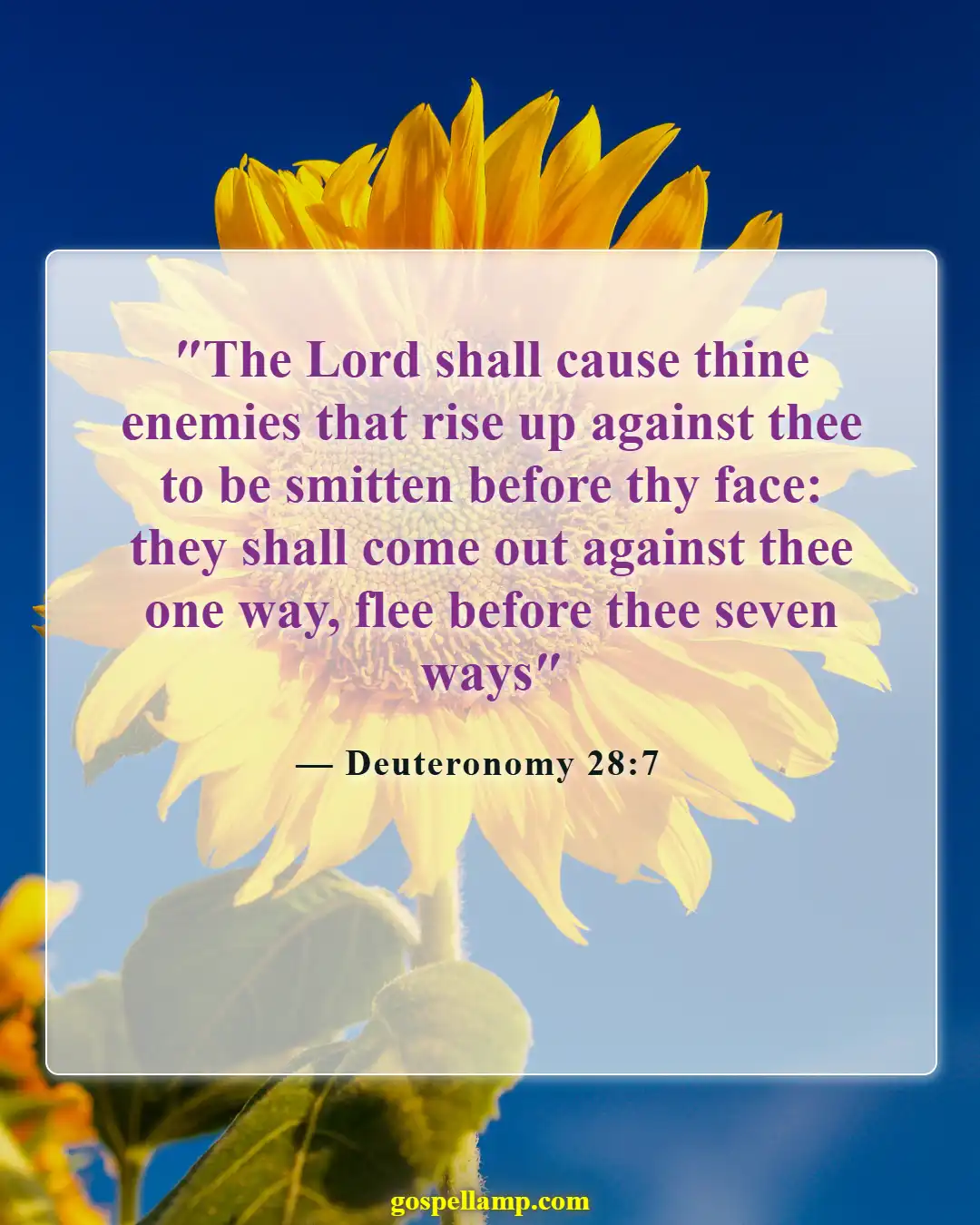Bible Verses About Enemies Defeated (Deuteronomy 28:7)