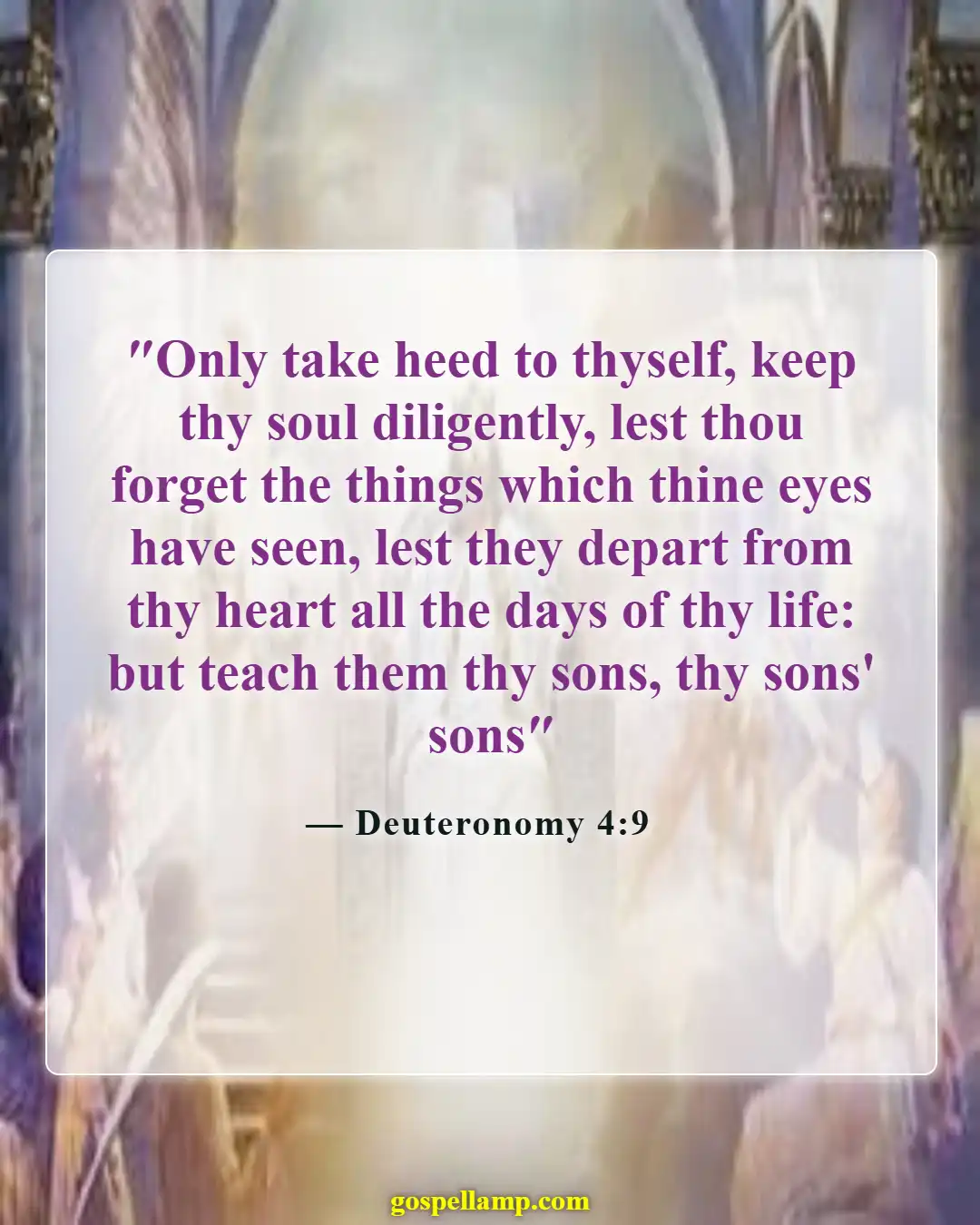 Bible Verses About Sons Are A Blessing From The Lord (Deuteronomy 4:9)