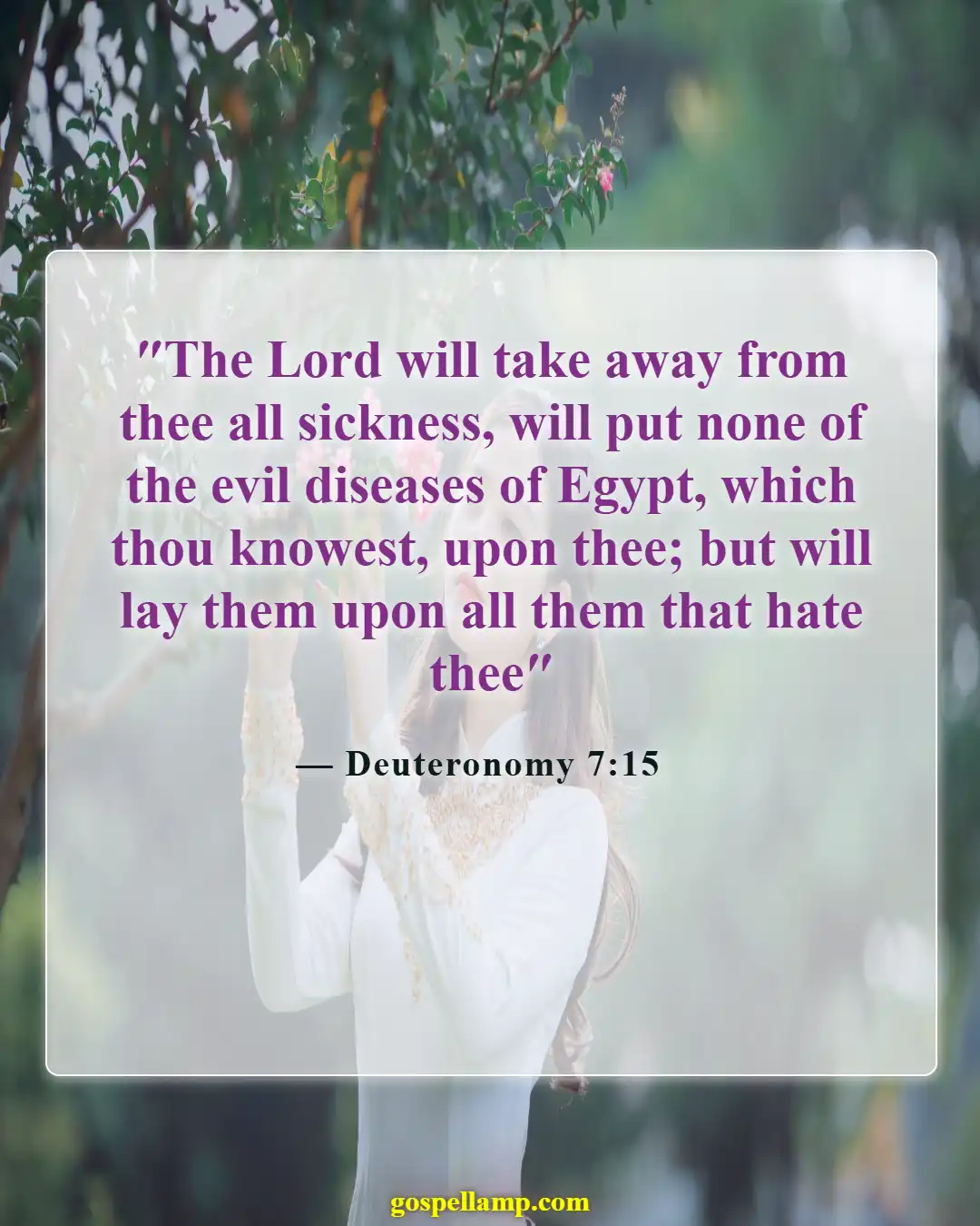Deuteronomy 7:15 :- Divine promise of healing and protection