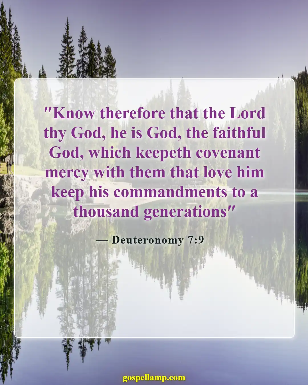 Bible Verses About Fall (Deuteronomy 7:9)