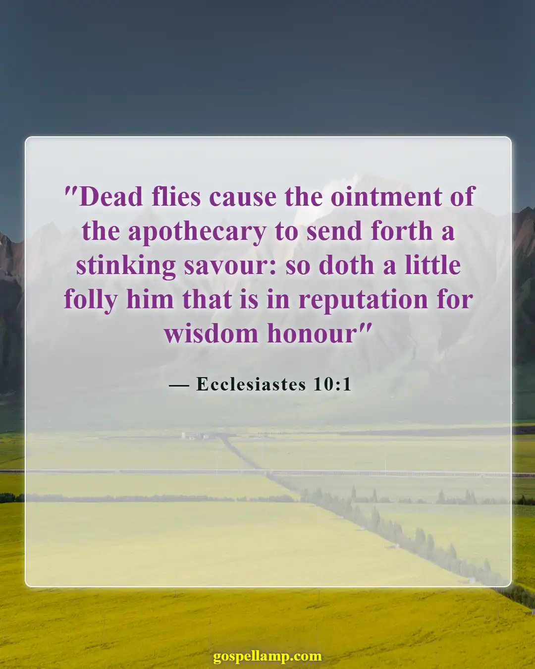 Bible Verses About Stupidity (Ecclesiastes 10:1)