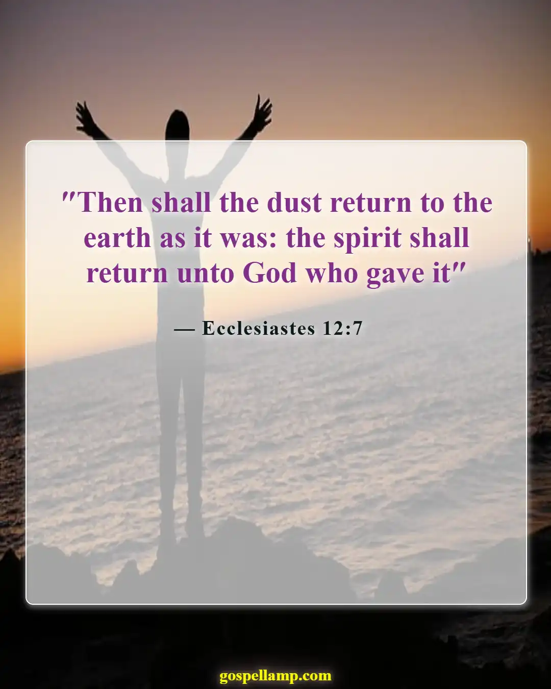Ecclesiastes 12:7 :- Return to God after physical death
