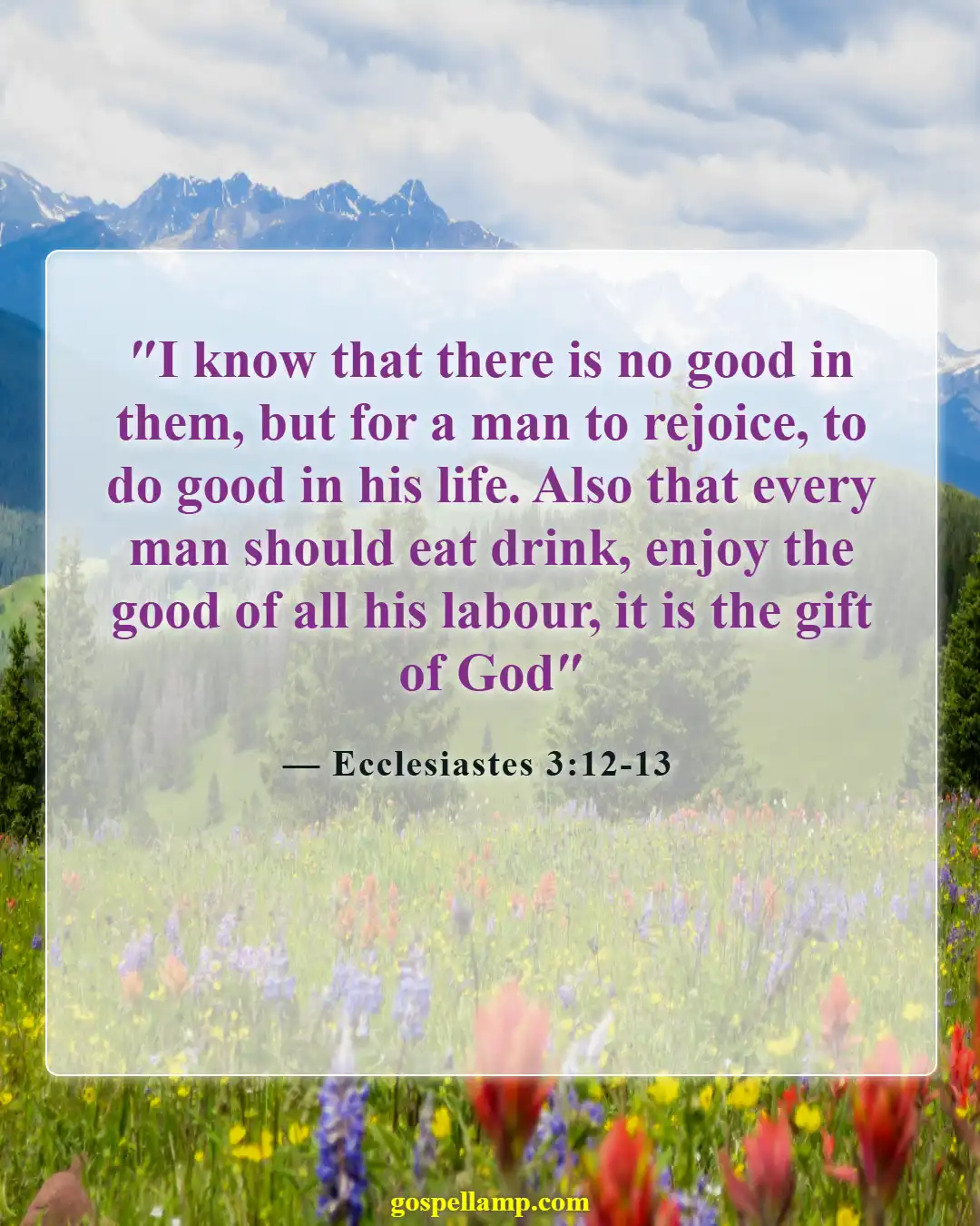Bible Verses About Fun (Ecclesiastes 3:12-13)