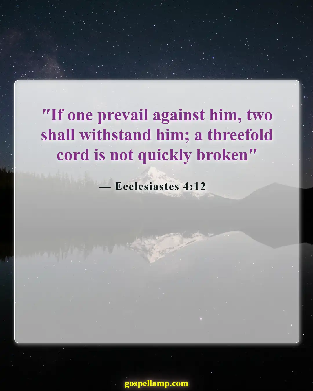 Bible Verses About Encourage Husband (Ecclesiastes 4:12)