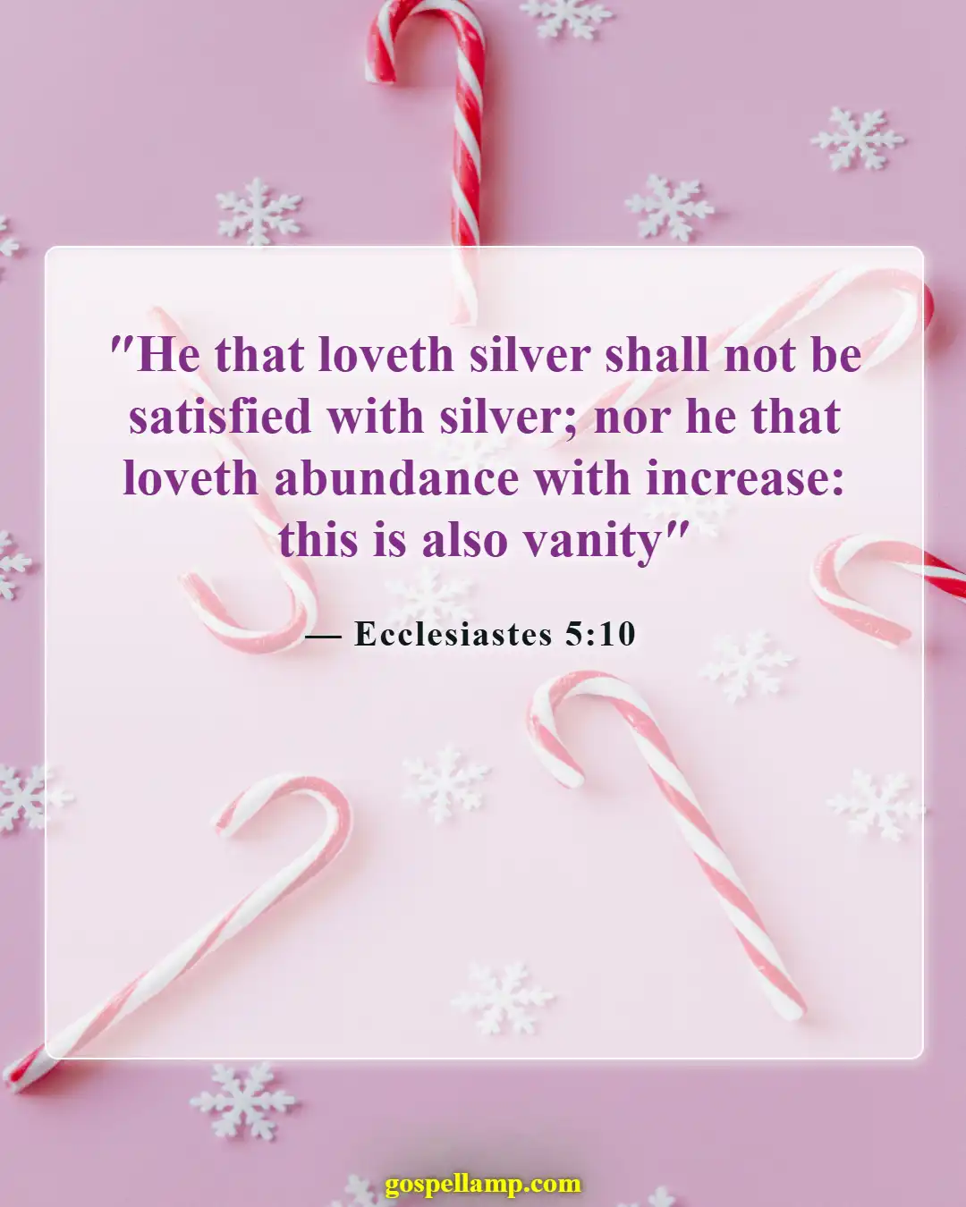 Bible Verses About Financial Problems (Ecclesiastes 5:10)