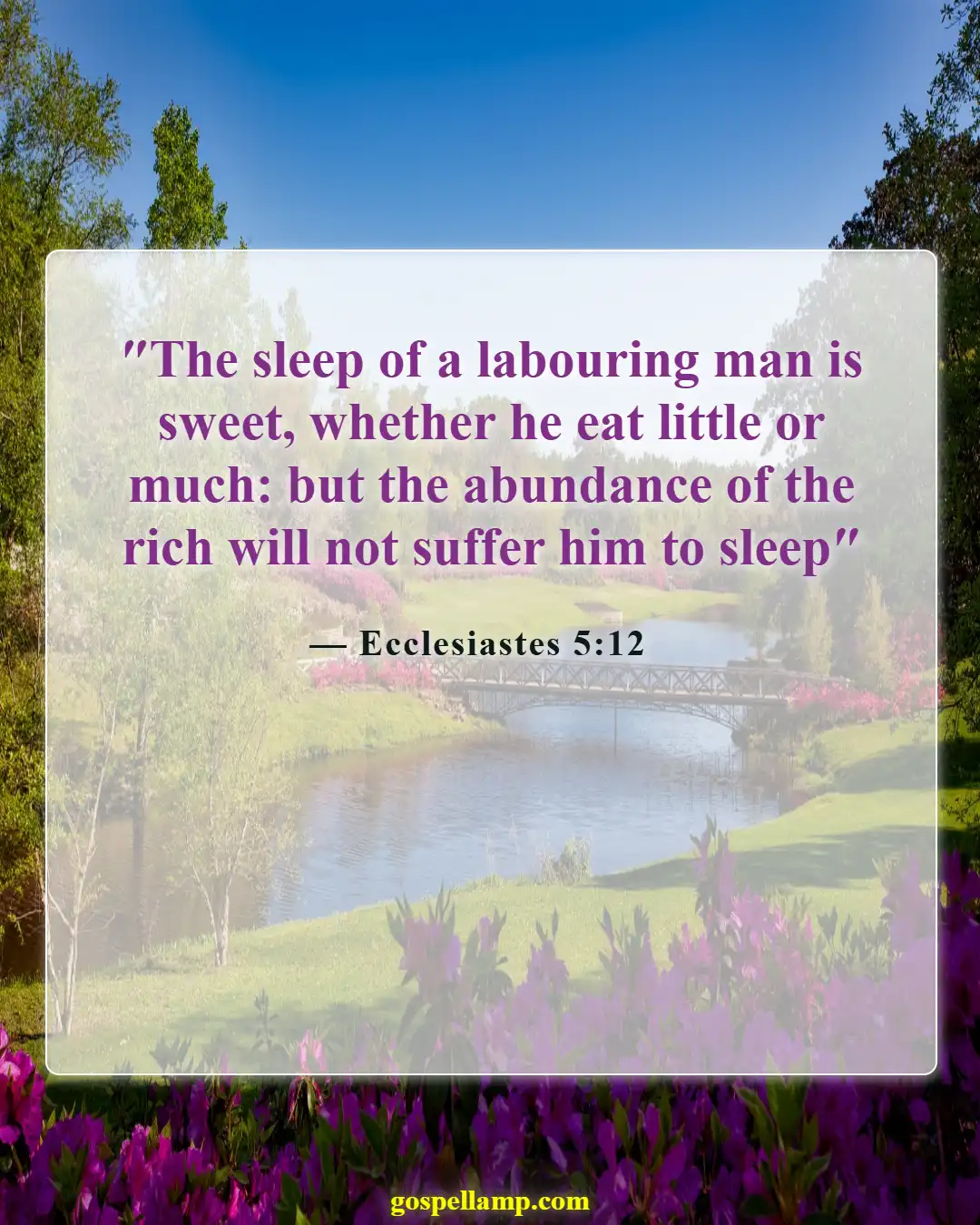 Bible Verses About Sleeping Well (Ecclesiastes 5:12)
