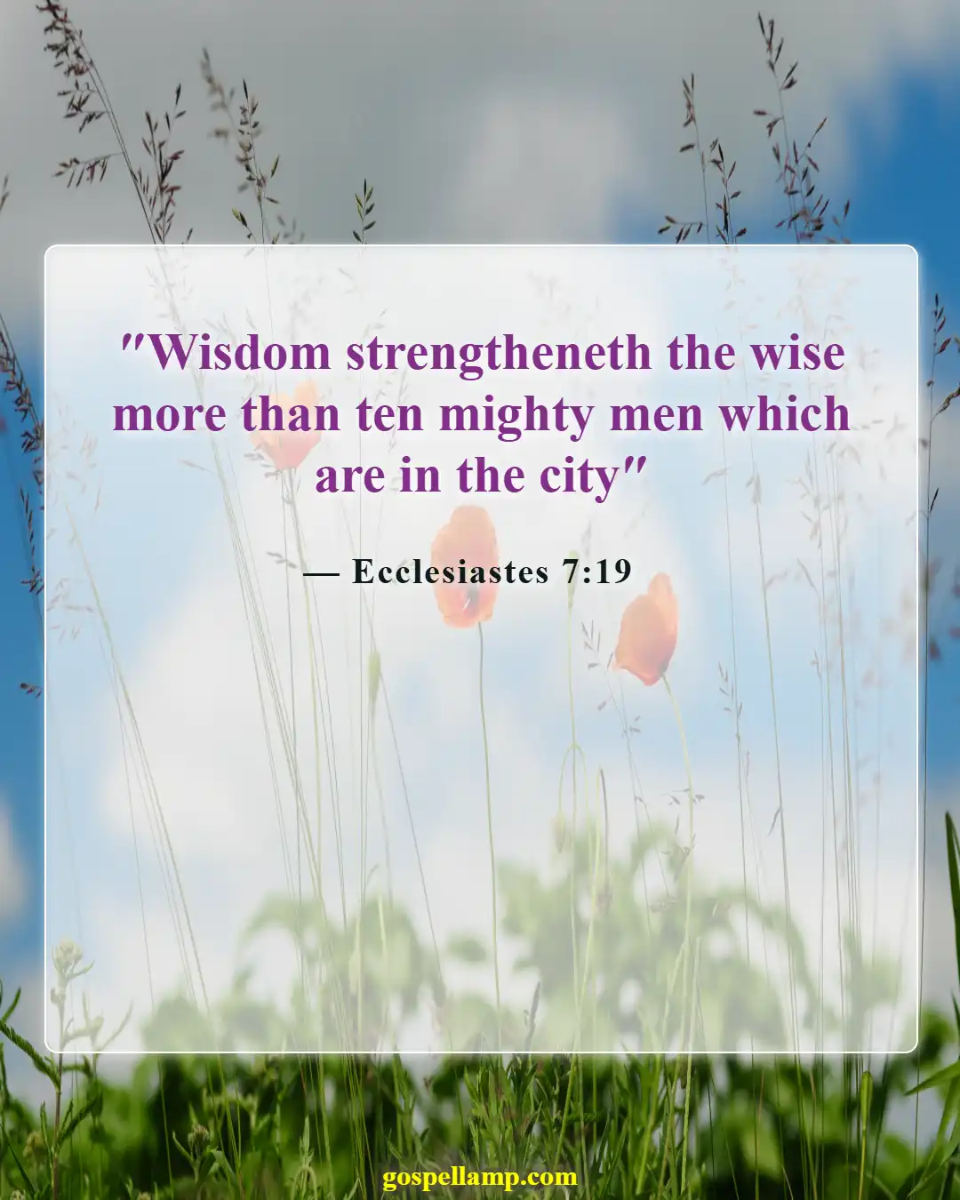 Bible Verses About Stupidity (Ecclesiastes 7:19)