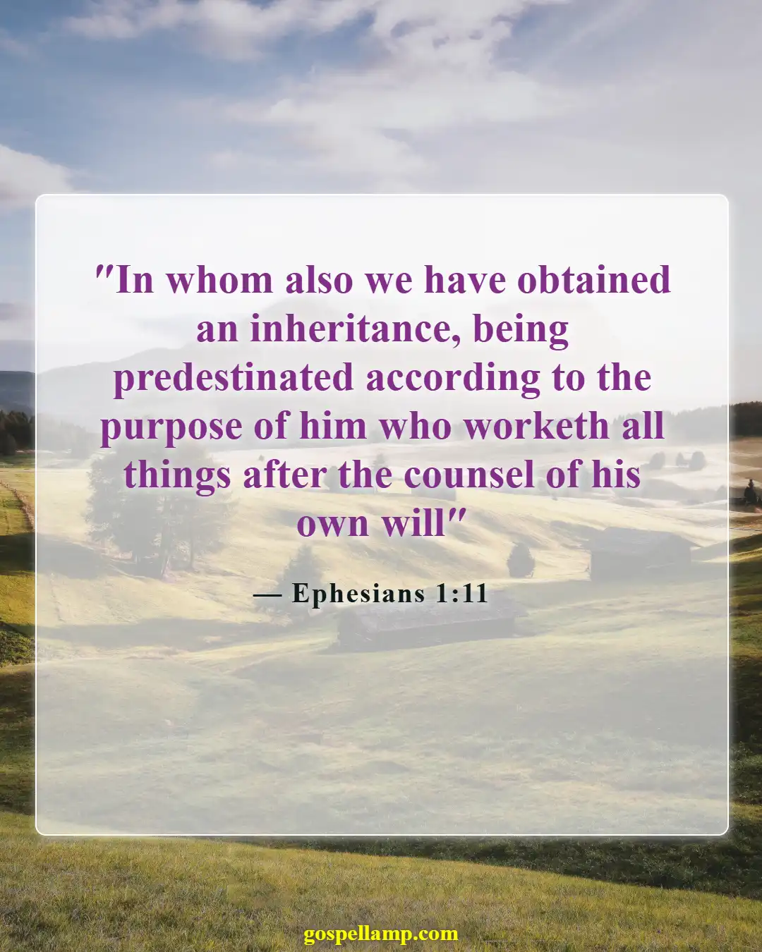 Ephesians 1:11 :- God's plan and purpose for your life