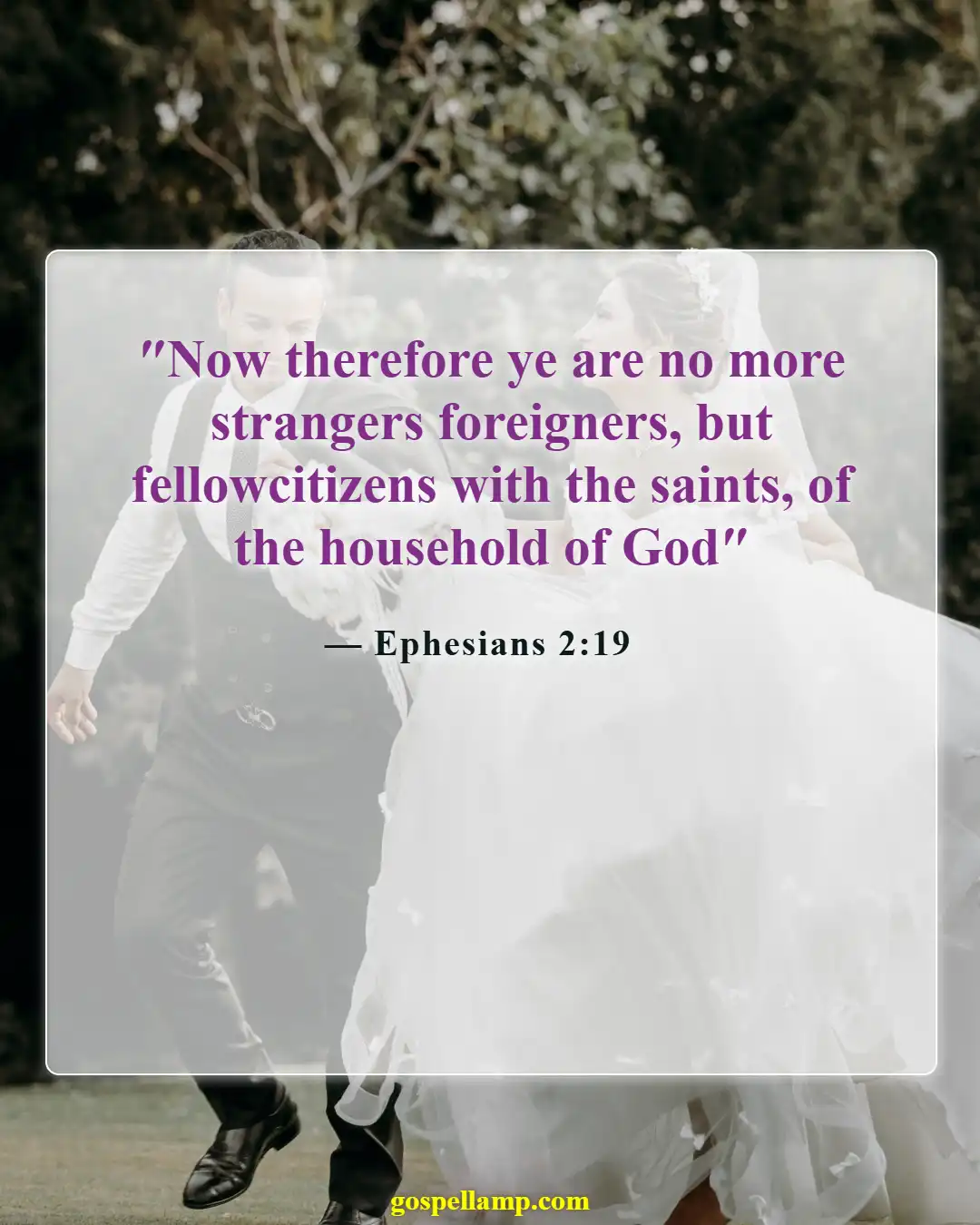 Ephesians 2:19 :- Citizenship in God's family, not the world