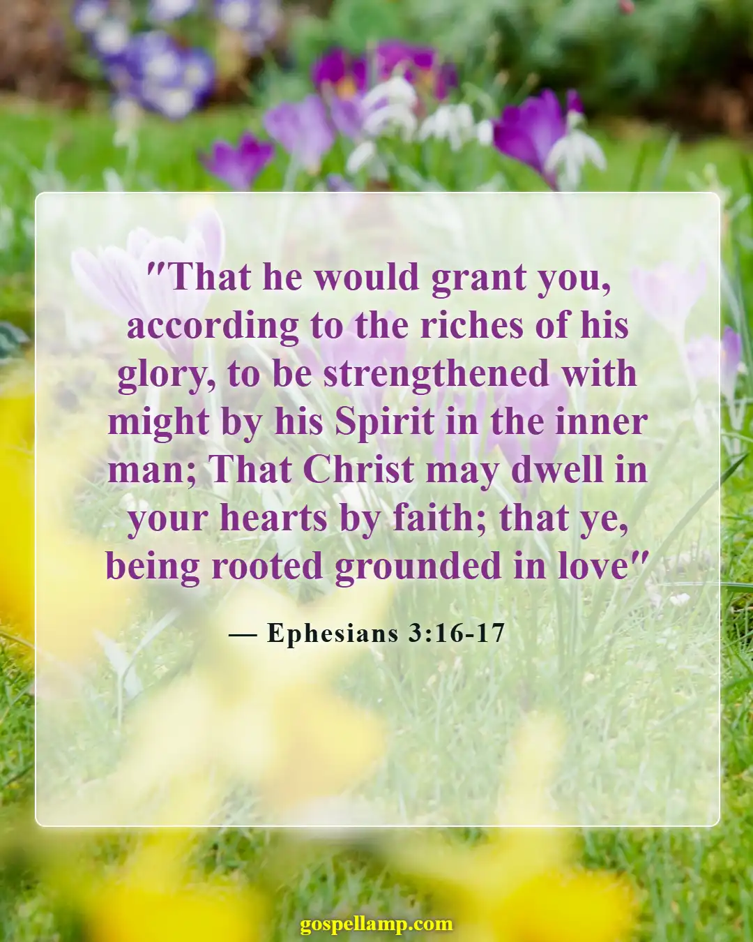 Bible Verses About Spiritual Paralysis (Ephesians 3:16-17)