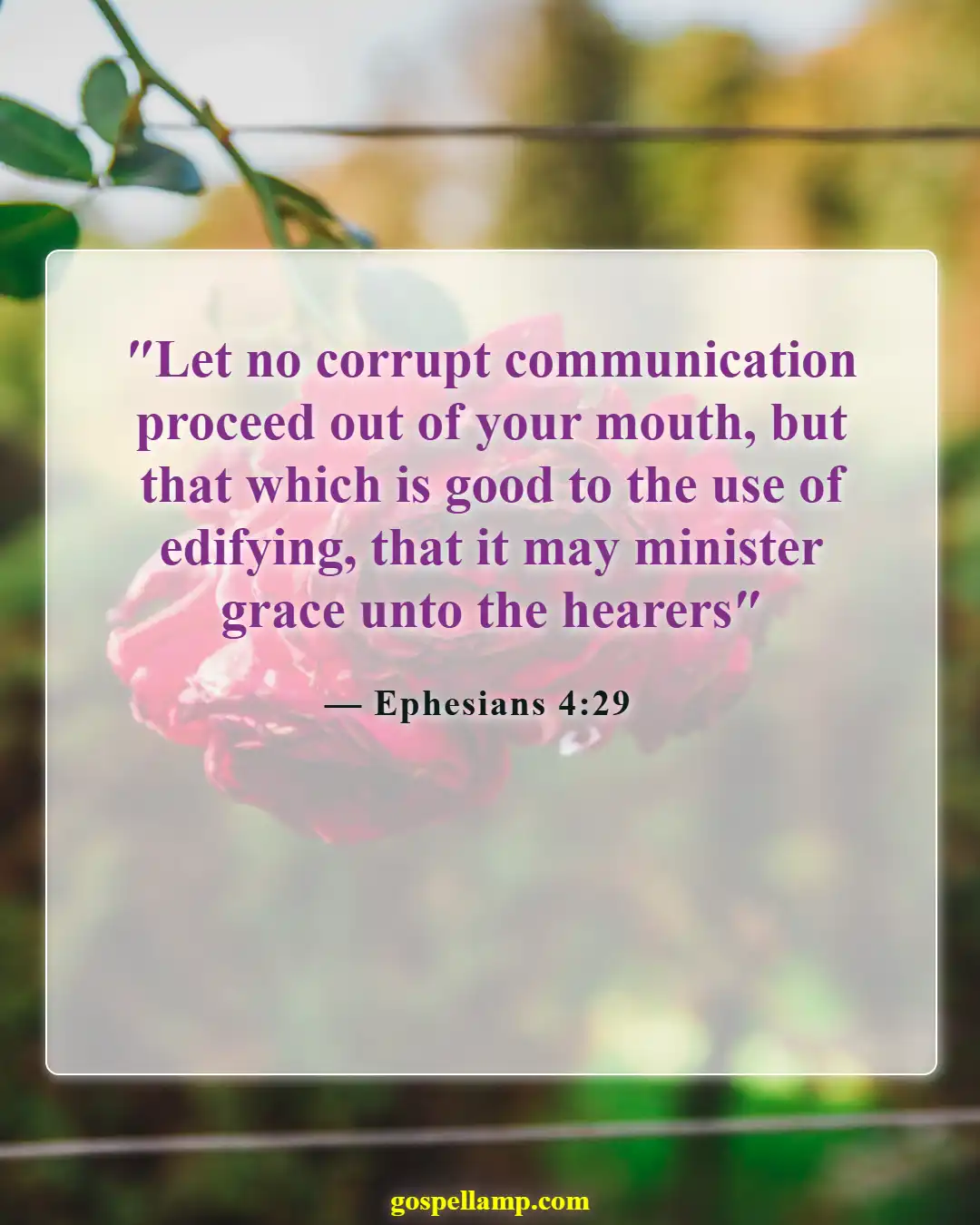 Bible Verses About Family Conflict (Ephesians 4:29)