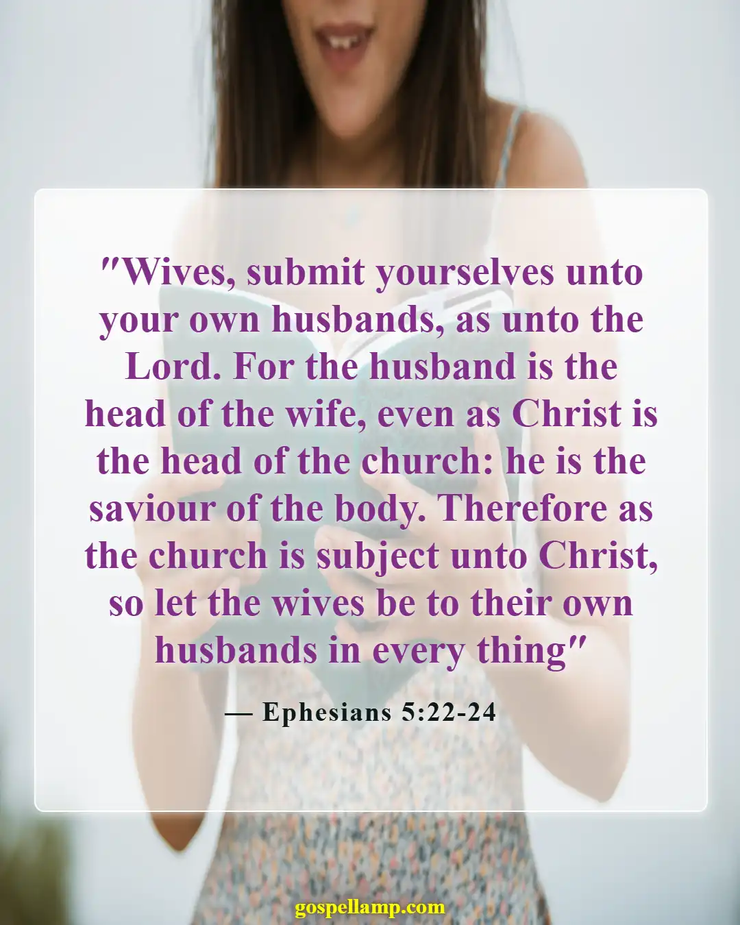 Bible Verses About Value Of A Woman (Ephesians 5:22-24)