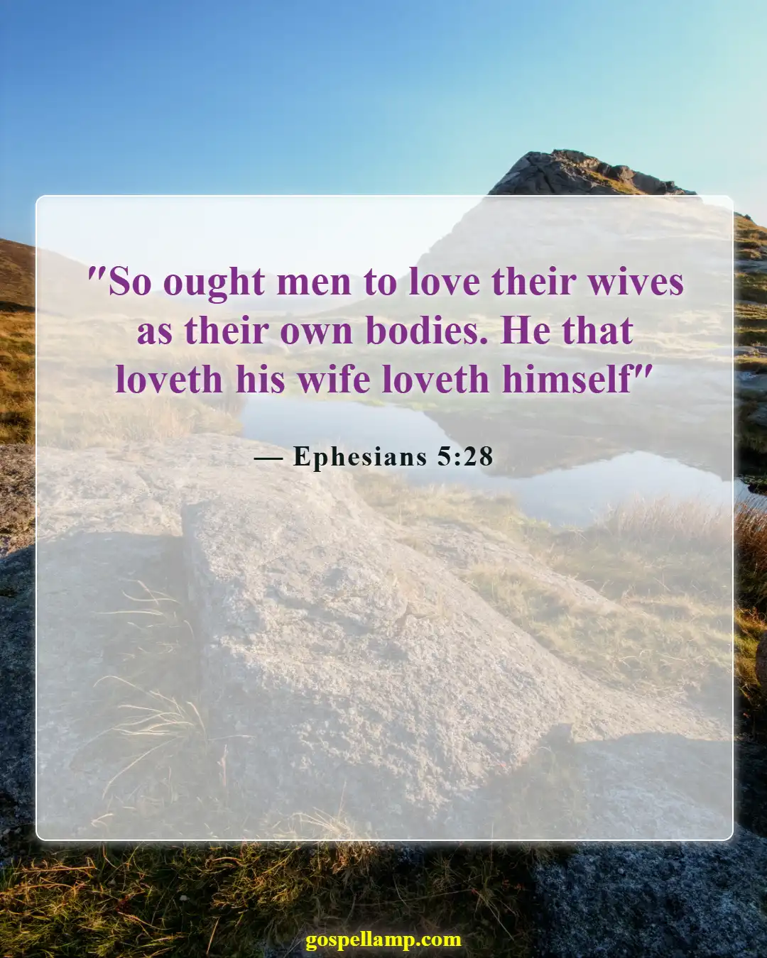 Bible Verses About Disrespecting Your Wife (Ephesians 5:28)