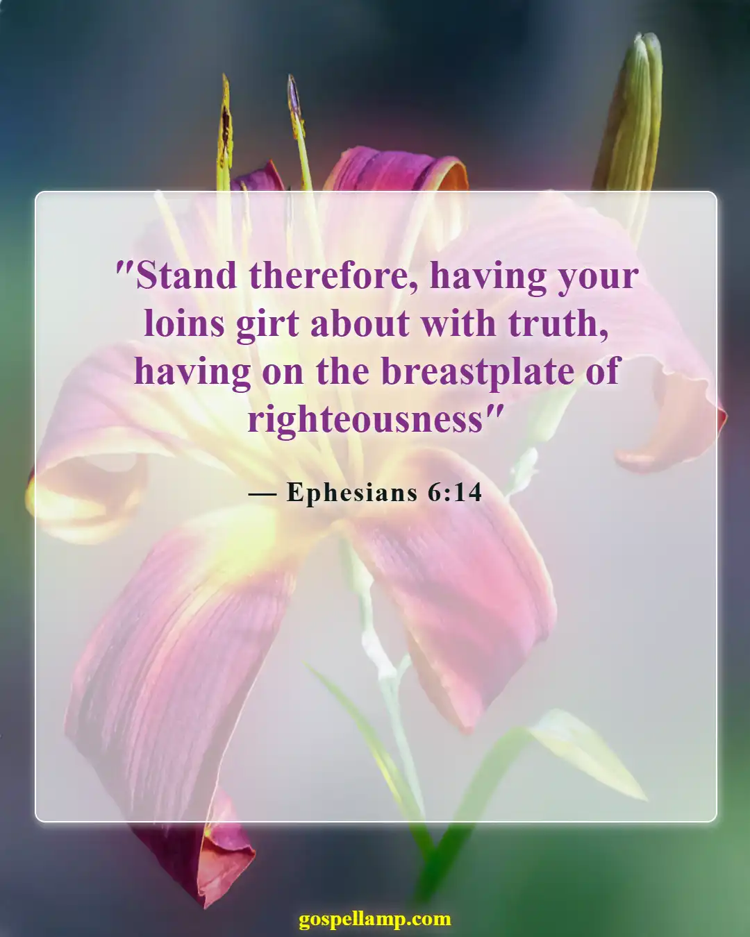 Bible Verses About A Warrior For God (Ephesians 6:14)