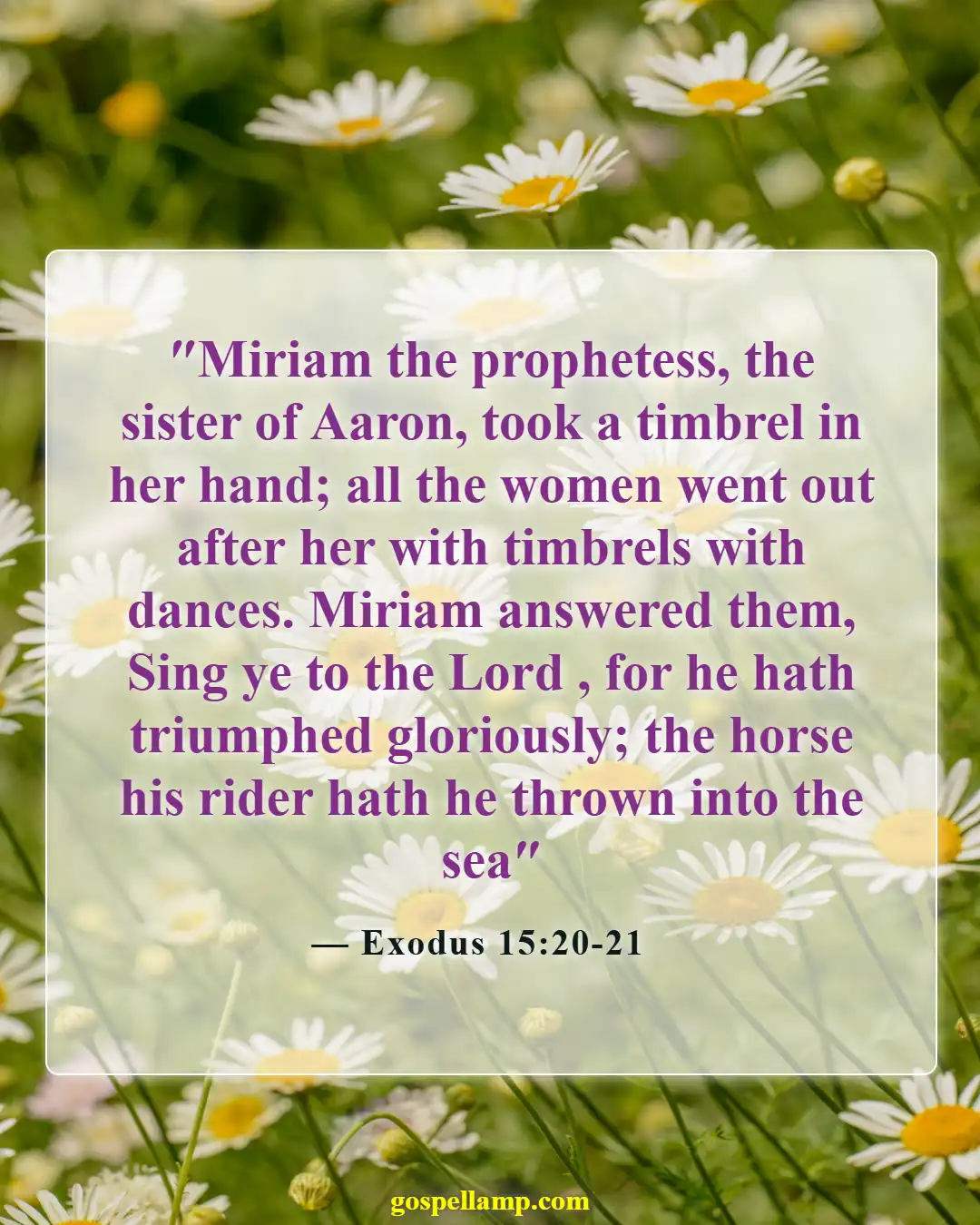 Bible Verses About Value Of A Woman (Exodus 15:20-21)
