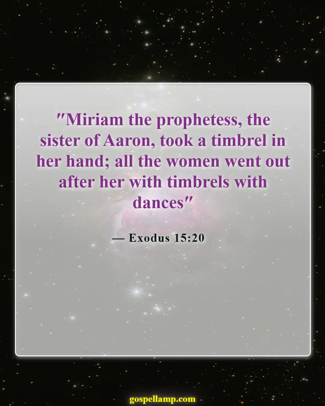 Bible Verses About Sisters (Exodus 15:20)