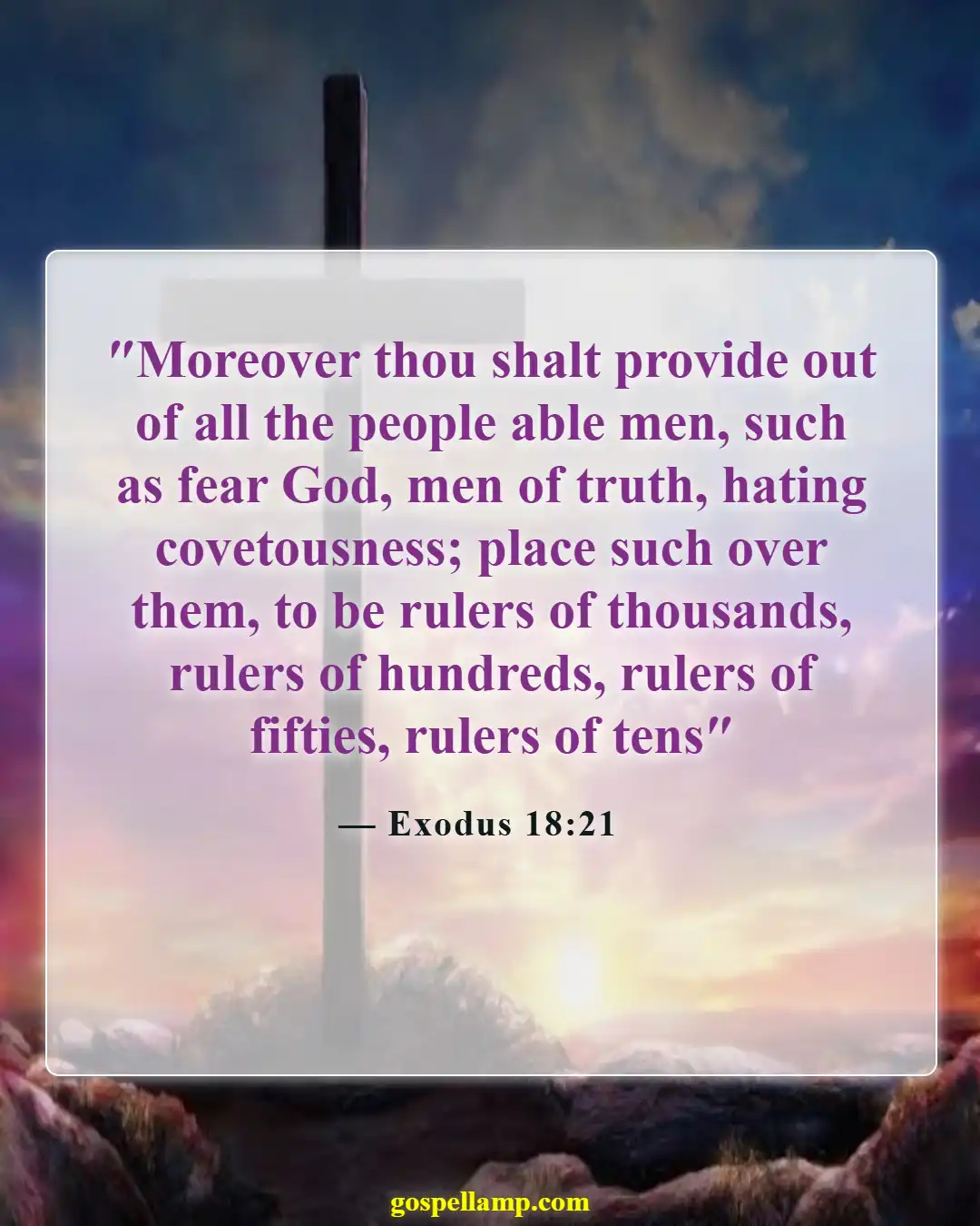 Exodus 18:21 :- Choose capable leaders for wise guidance