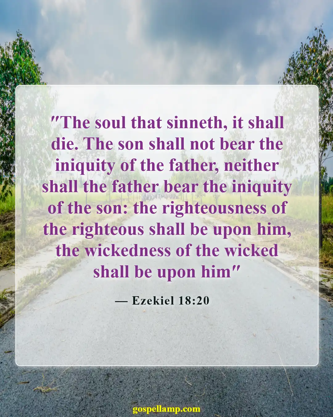 Bible Verses About Wicked Being Punished (Ezekiel 18:20)