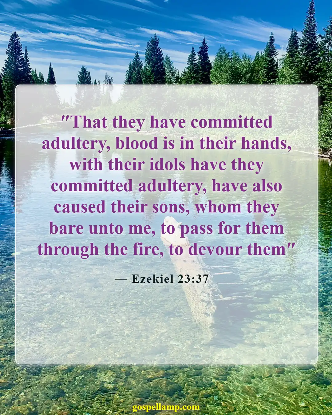 Bible Verses About Cheating On A Girlfriend (Ezekiel 23:37)