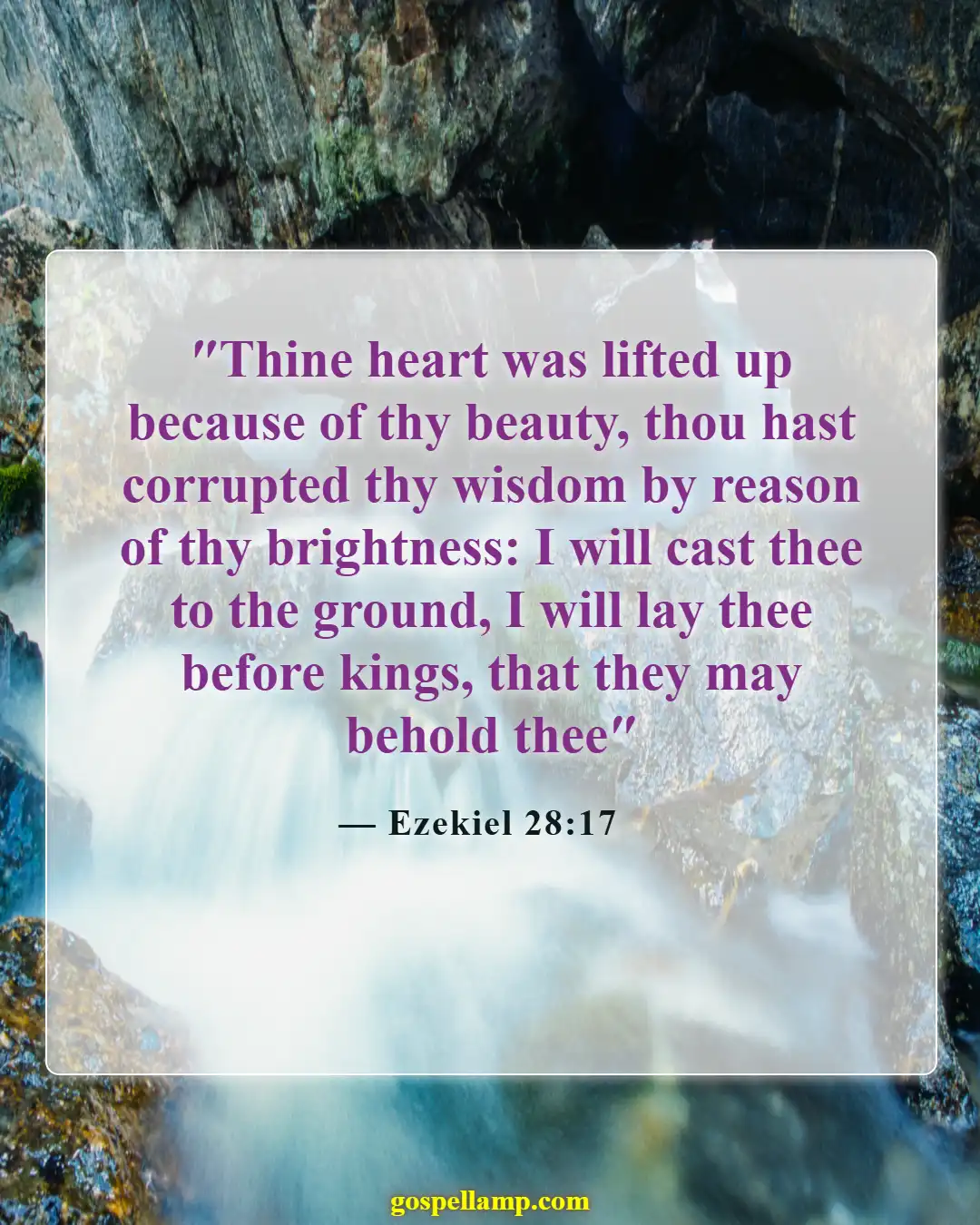 Bible Verses About Satan's Pride (Ezekiel 28:17)