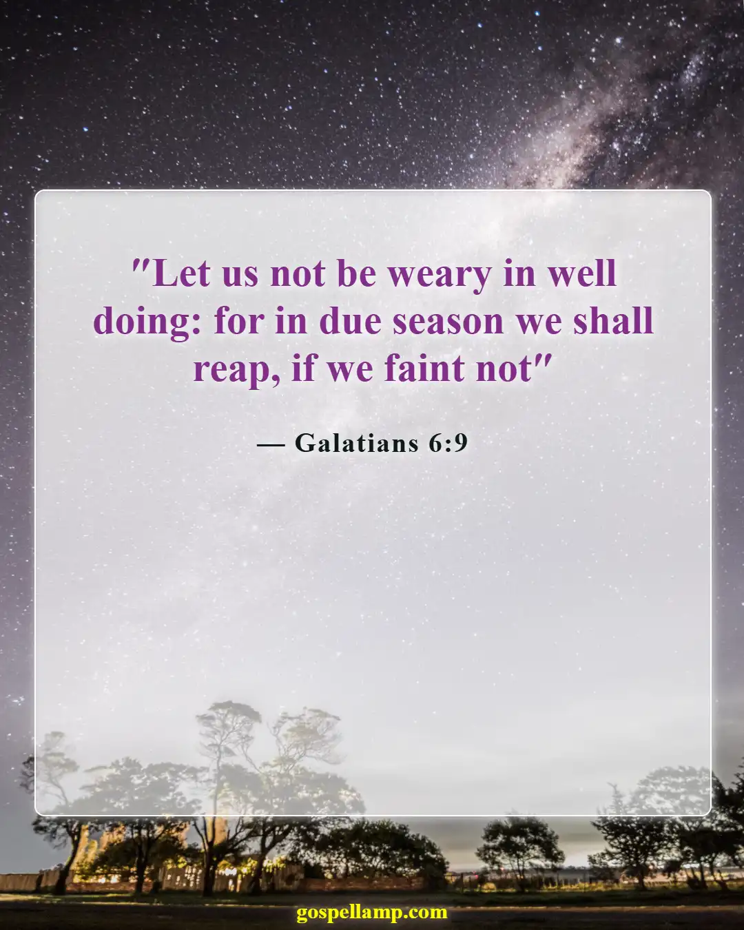 Galatians 6:9 :- Perseverance leads to reaping blessings abundantly