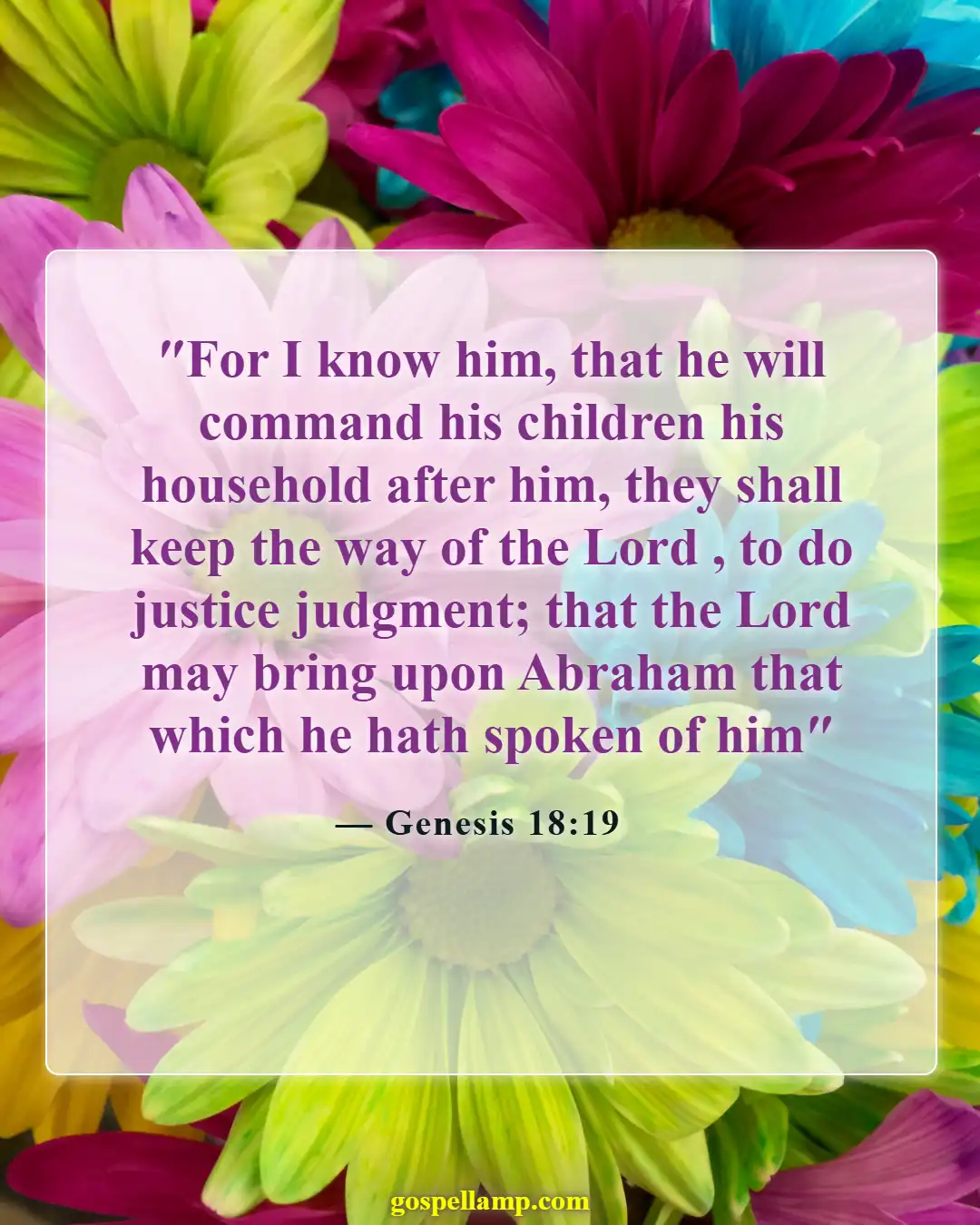 Genesis 18:19 :- Guiding children in God's righteous ways