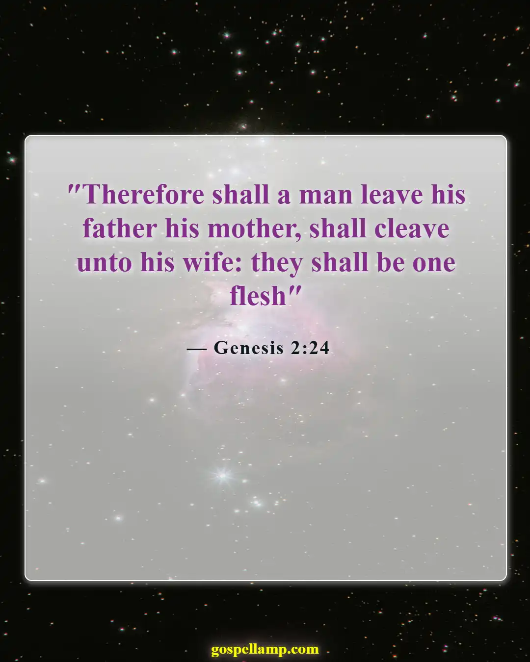 Bible Verses About Finding Your Soulmate (Genesis 2:24)