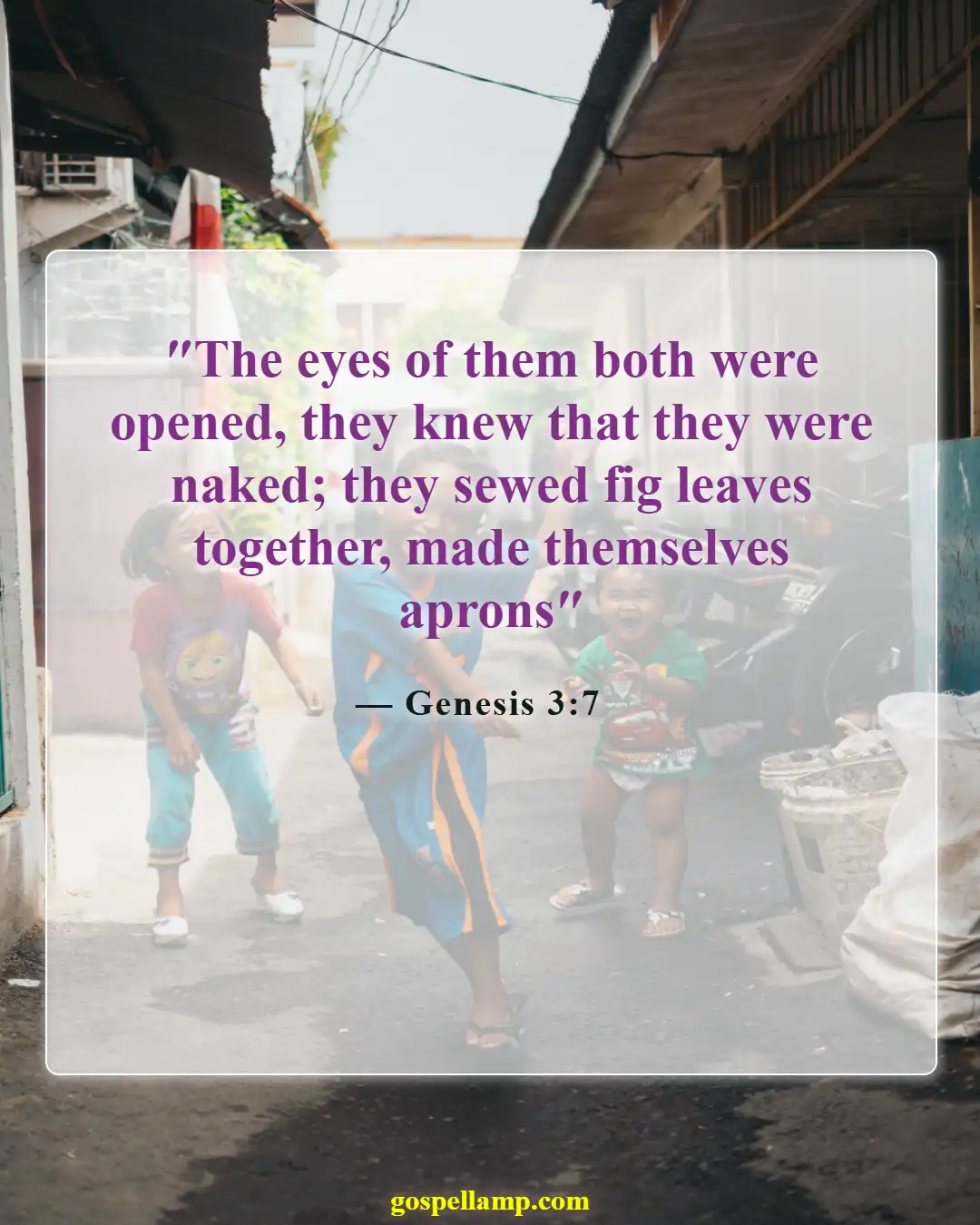 Bible Verses About Exposing Your Body (Genesis 3:7)
