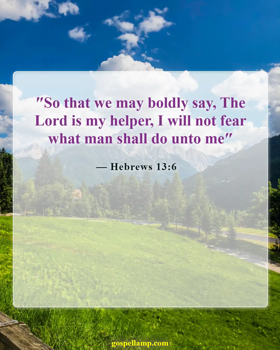 Hebrews 13:6 :- Confidence in God’s protection over our home
