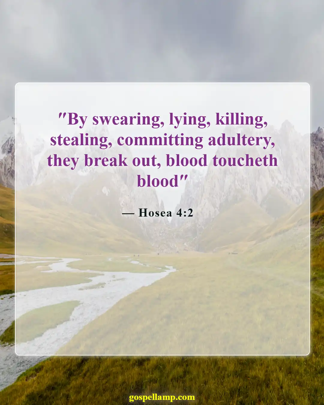 Bible Verses About Cheating And Lying (Hosea 4:2)