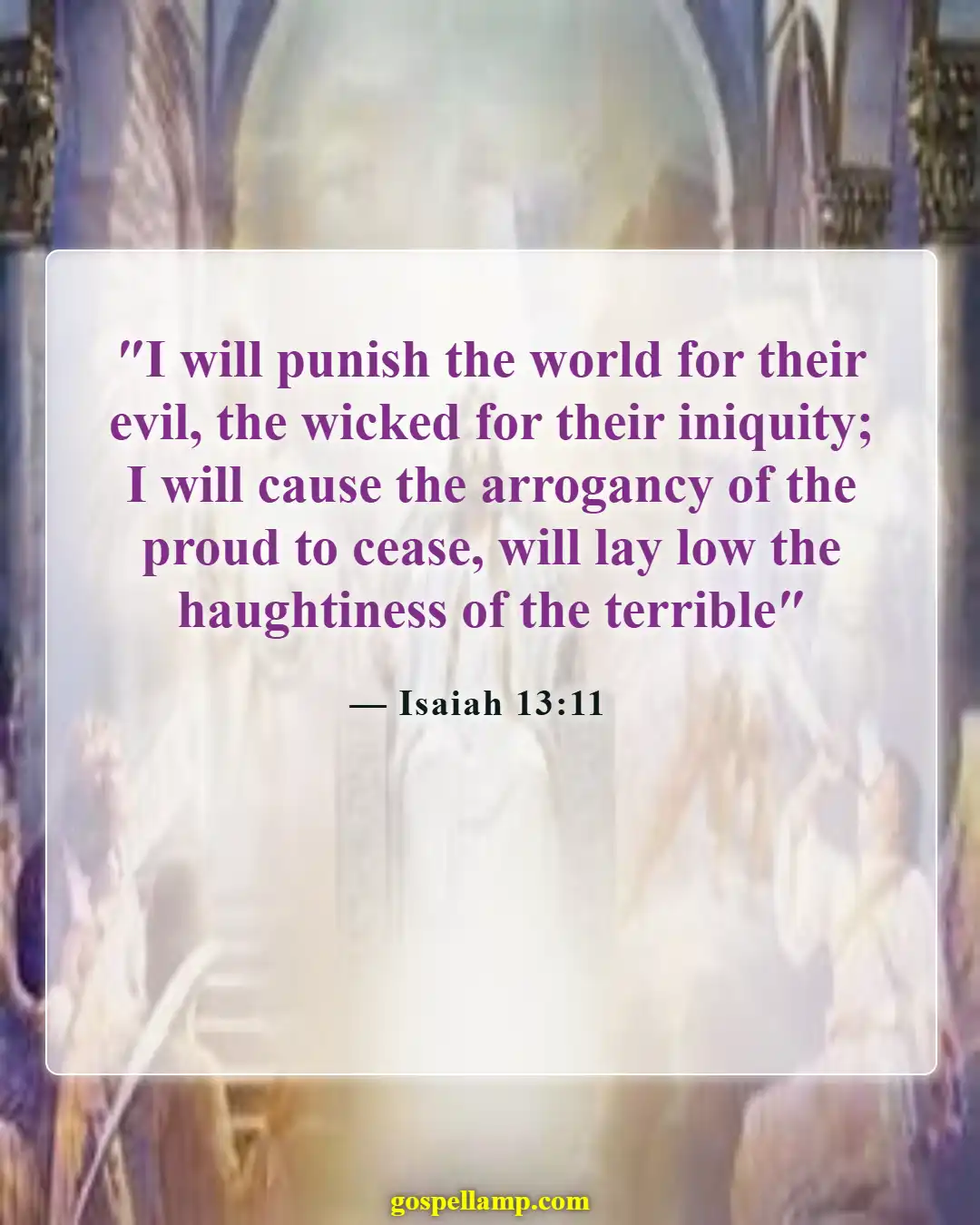 Bible Verses About Wicked Being Punished (Isaiah 13:11)
