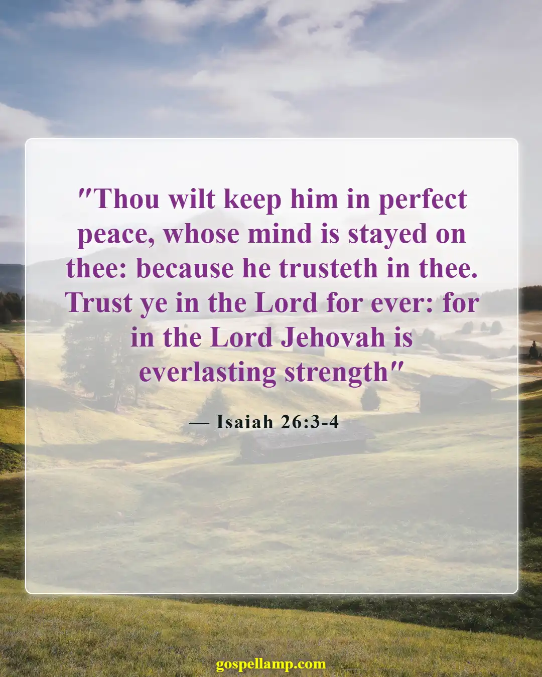 Isaiah 26:3-4 :- Perfect peace through trust in God