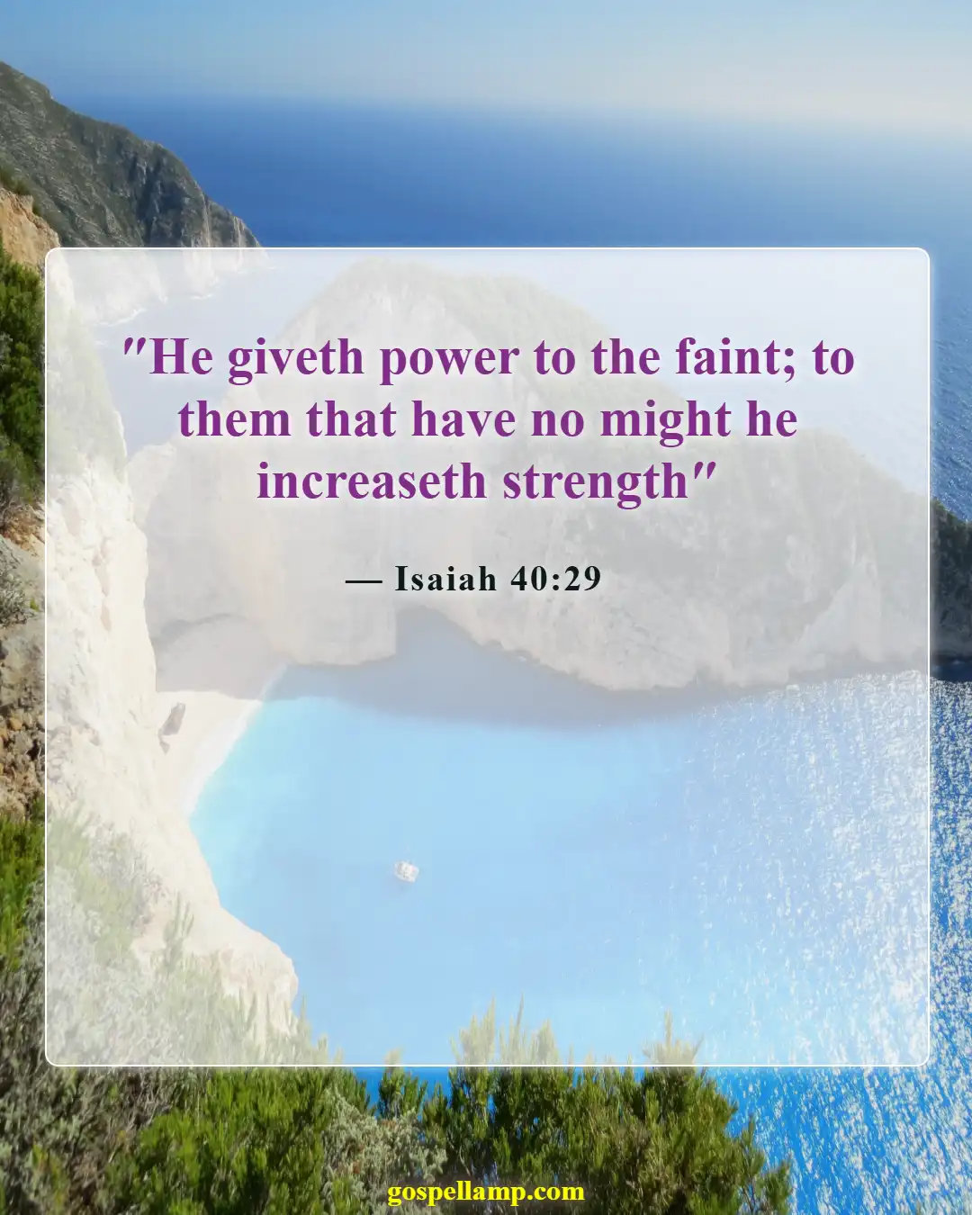 Isaiah 40:29 :- Strength for the weary and burdened souls