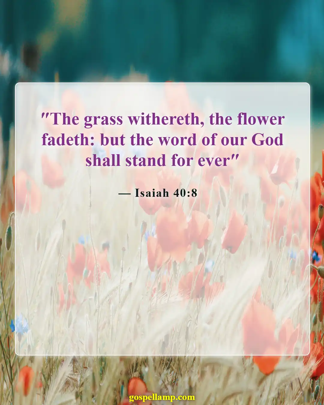 Bible Verses About Fall (Isaiah 40:8)