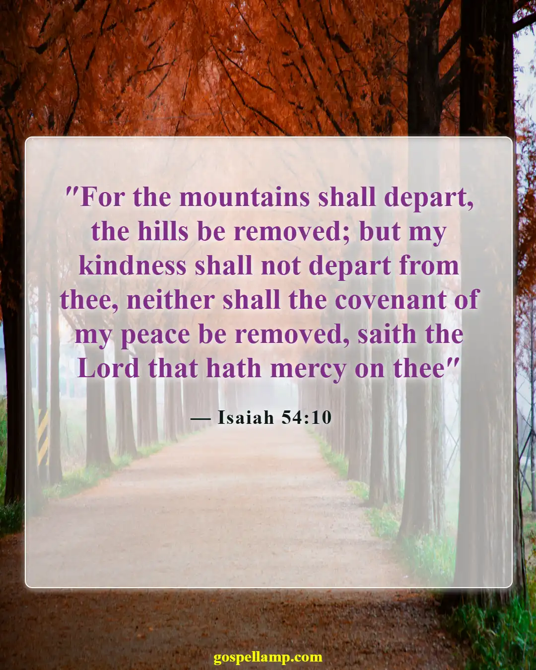Bible Verses About Love And Compassion (Isaiah 54:10)