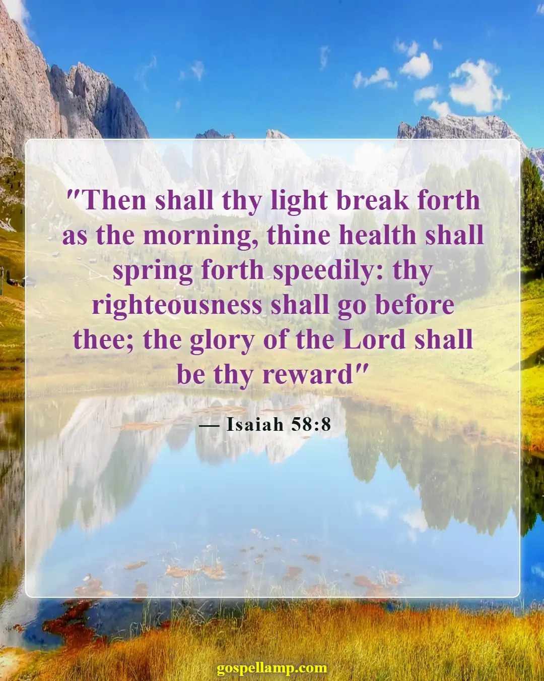 Isaiah 58:8 :- Restoration and light through heartfelt compassion