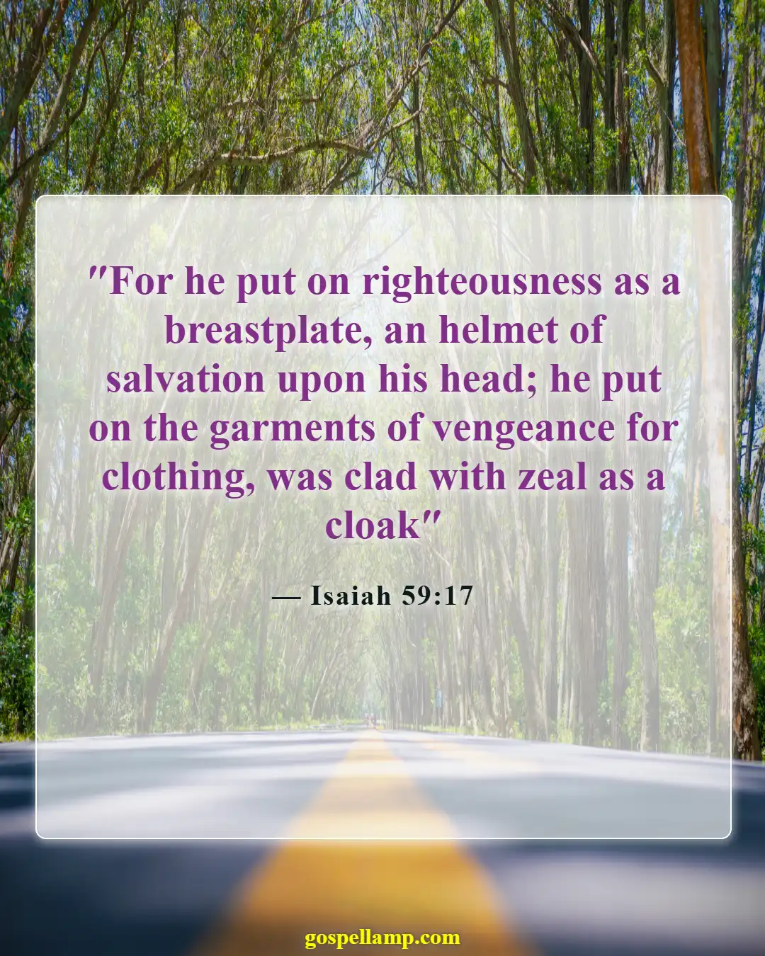 Bible Verses About Fighting Spiritual Warfare (Isaiah 59:17)