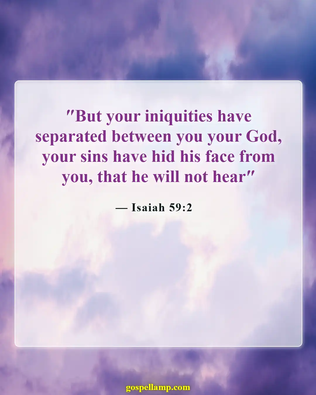 Bible Verses About Karma (Isaiah 59:2)